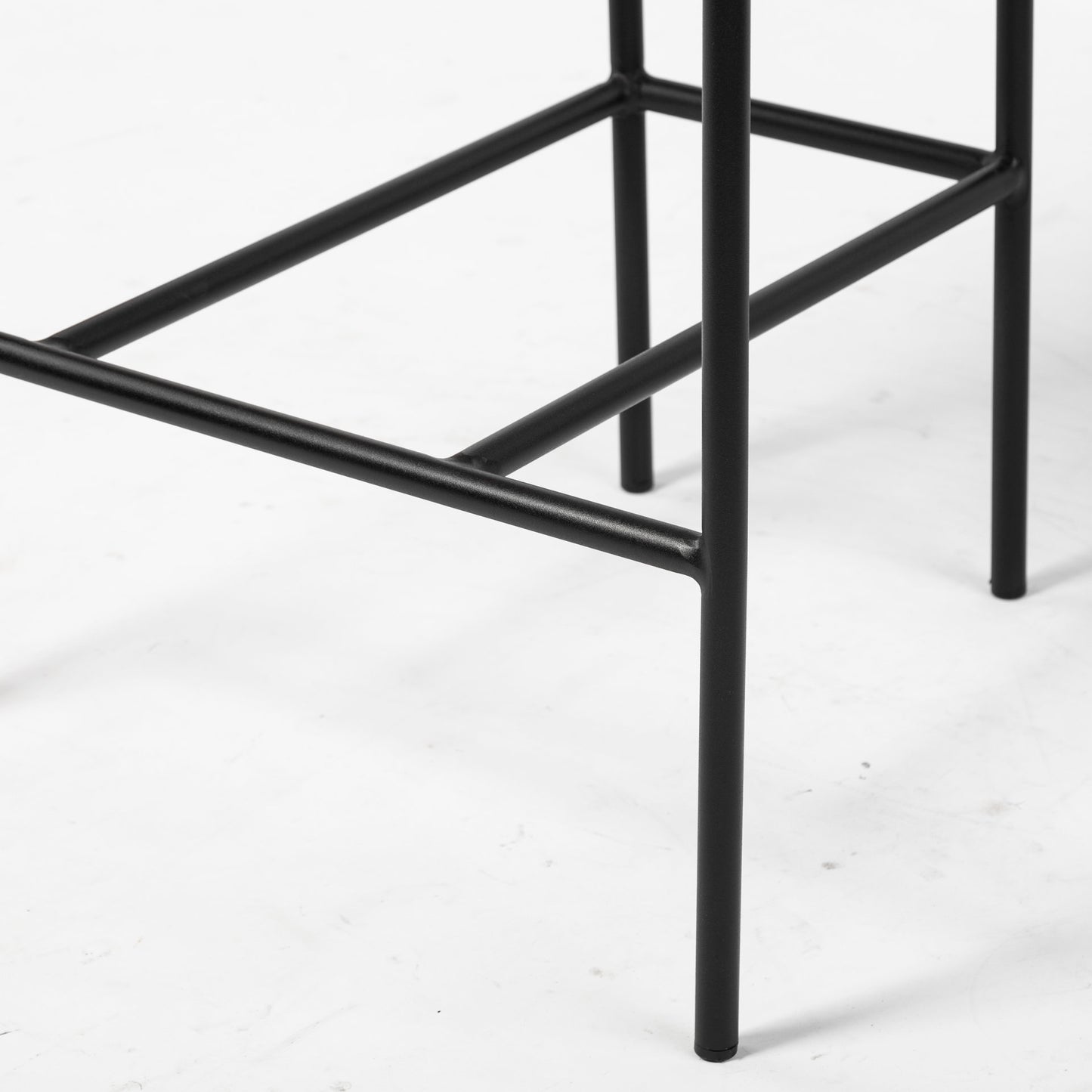 Parker Bar Counter Stool Gray Fabric | Black Metal | Counter - bar-stools