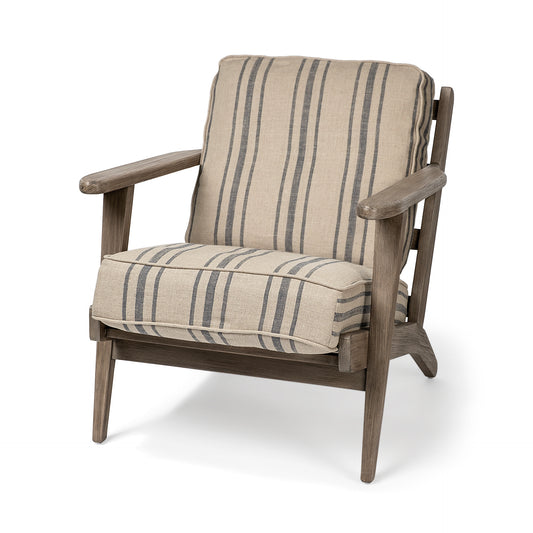 Olympus Accent Chair Brown Jute | Brown Wood - accent-chairs