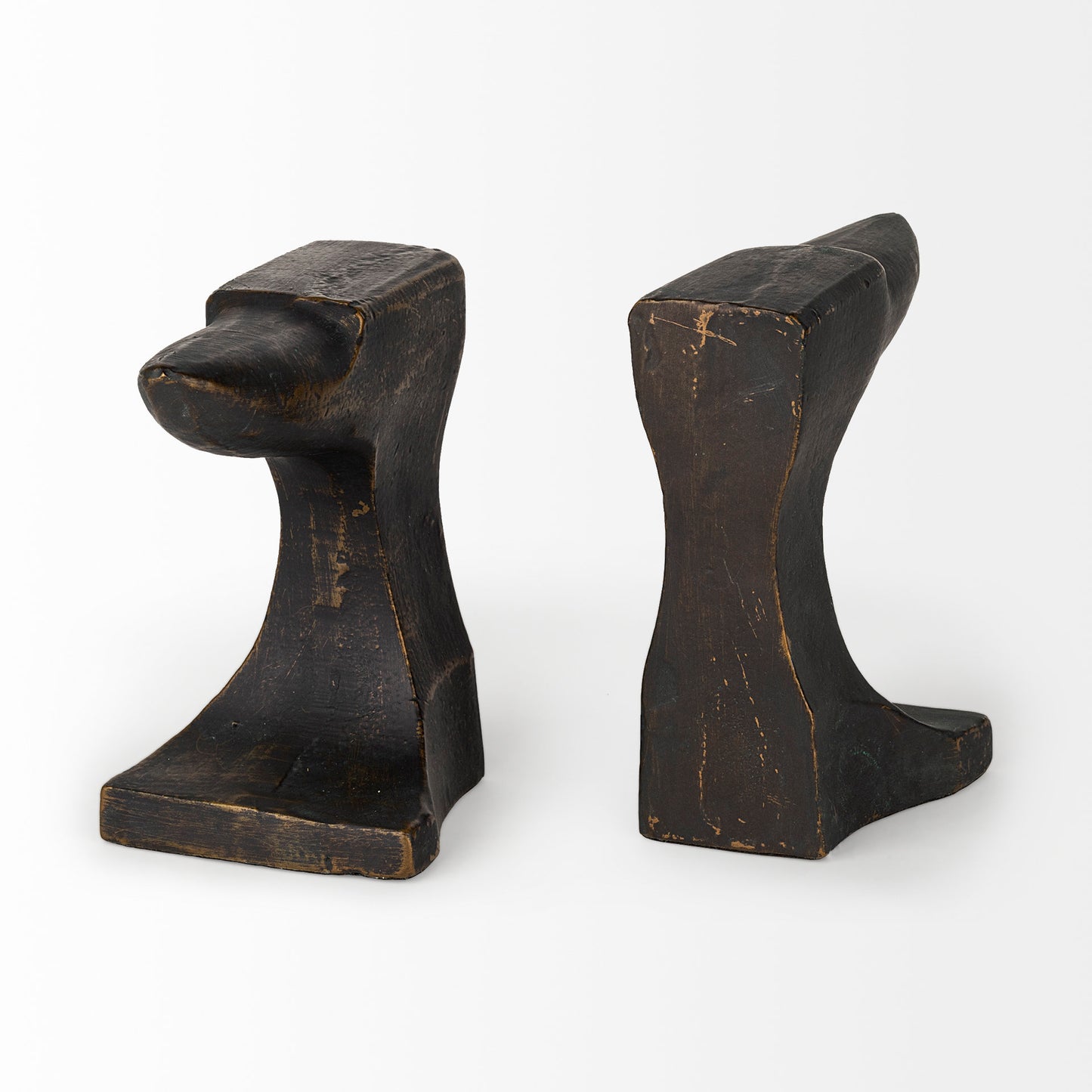 Anvilia (Set of 2) 12L x 4W Black With Gold Accents Anvil Shaped Bookends