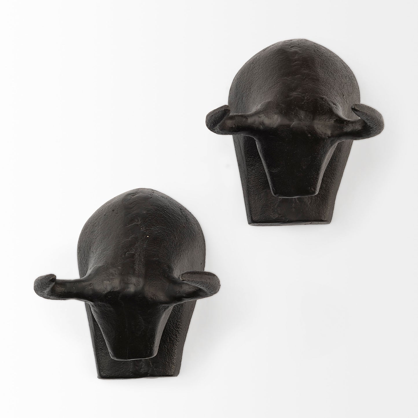 Tauro IV (Set of 2) Black Cast Aluminum Raging Bull Wall Decor