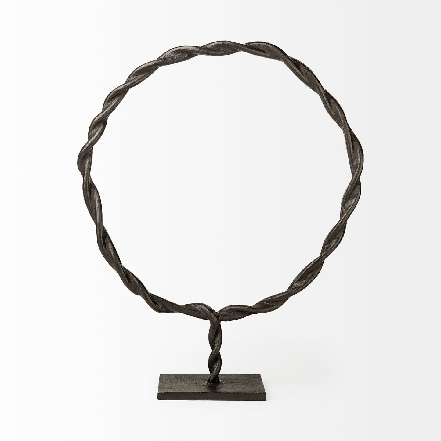 Rizwan (Large) Black Aluminum Braided Circular Object
