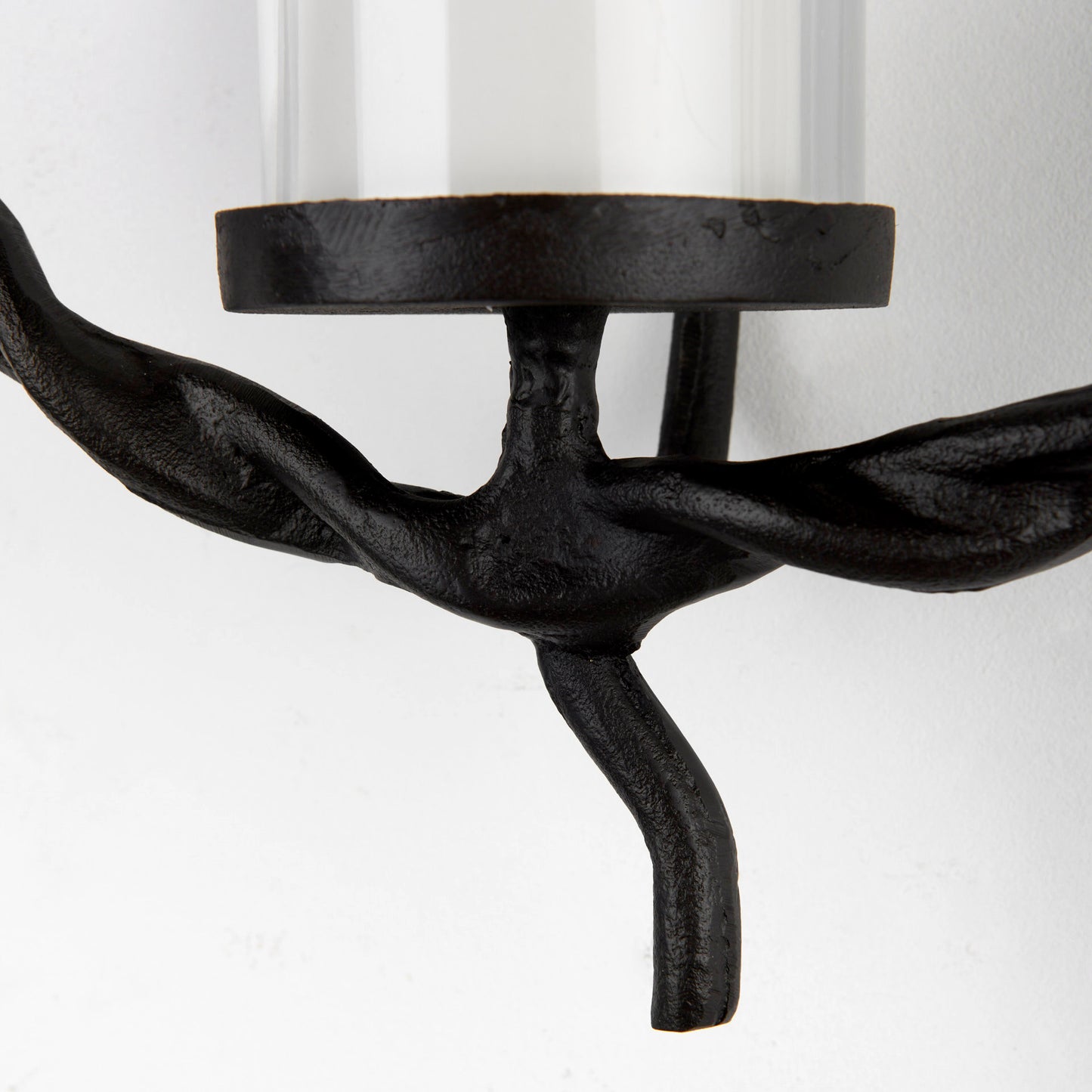 Rizwan Wall Candle Holder Black Aluminum - wall-candle-holders