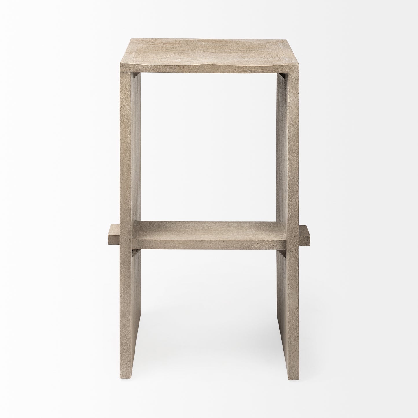 Aida 30" Seat Height Light Gray Wood Bar Stool