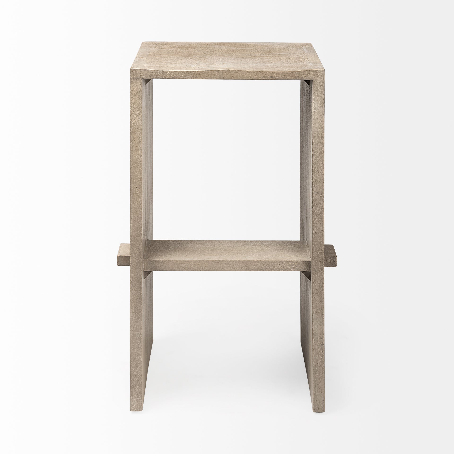 Aida 30" Seat Height Light Gray Wood Bar Stool