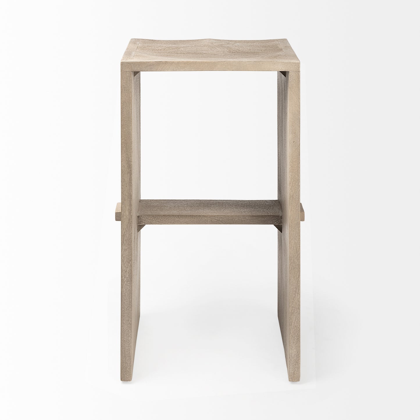 Aida 30" Seat Height Light Gray Wood Bar Stool