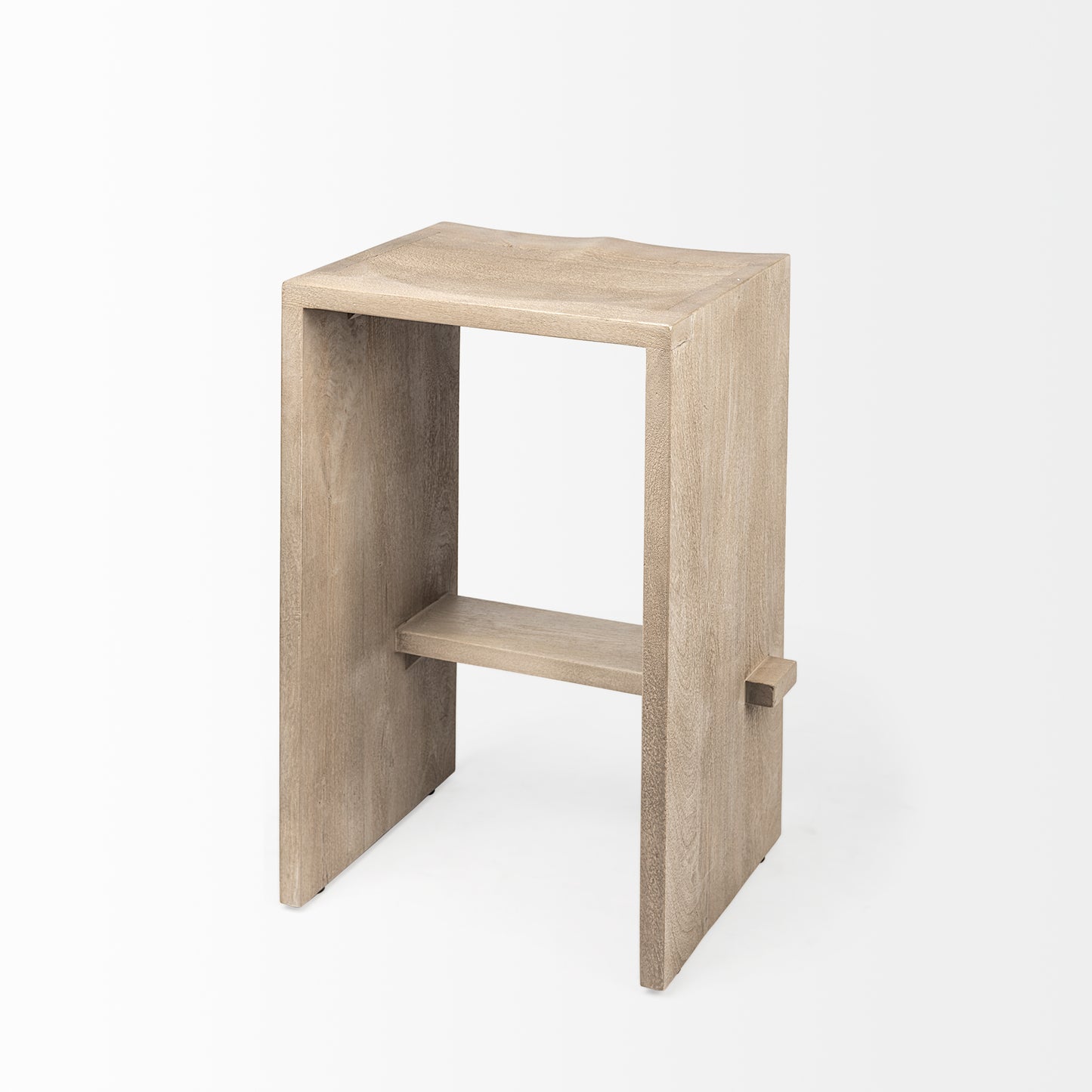 Aida 26" Seat Height Light Gray Wood Counter Stool