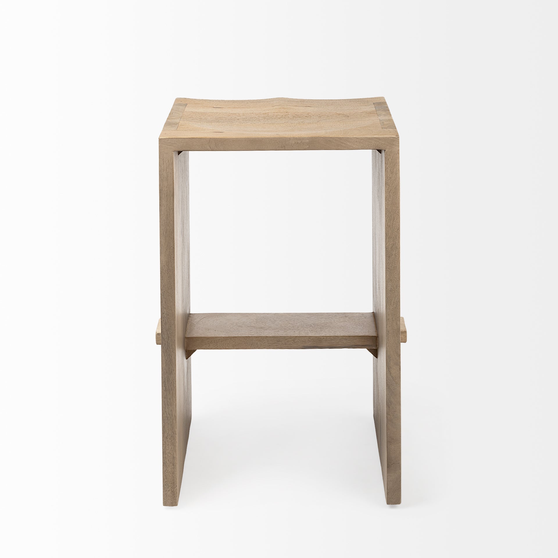 Aida Wood Seat Bar Counter Stool Light Brown | Counter - bar-stools