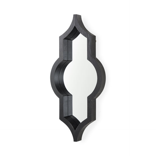 Tamanar Wall Mirror Black Wood - wall-mirrors-grouped