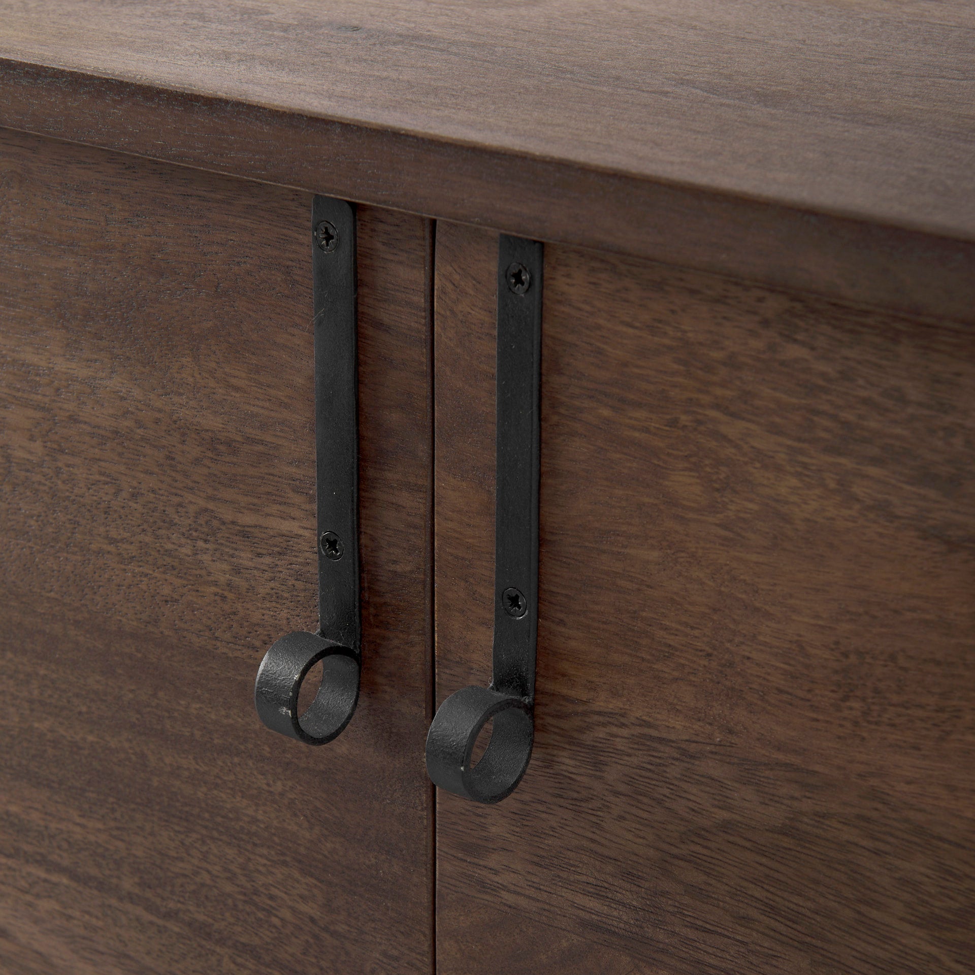Glenn Accent Cabinet Brown Wood | Black Metal - acc-chest-cabinets