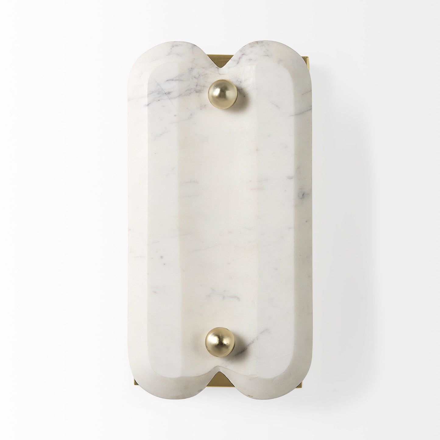 Stein Wall Sconce Gold Metal | White Marble - wall-fixtures