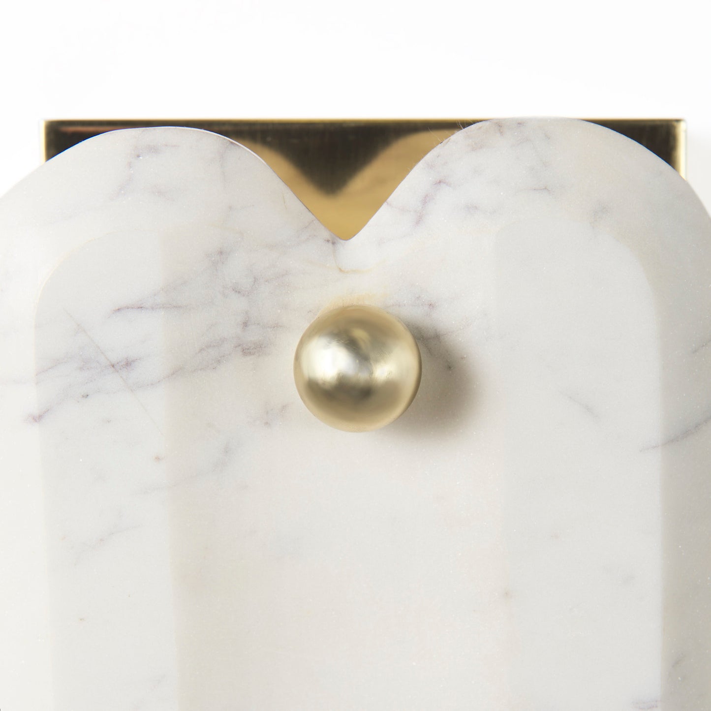 Stein Wall Sconce Gold Metal | White Marble - wall-fixtures