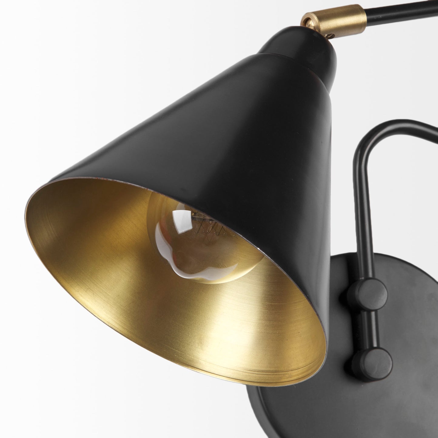 Cobalt 6L x 32W Black Metal Cone Shaped Swivel Wall Sconce