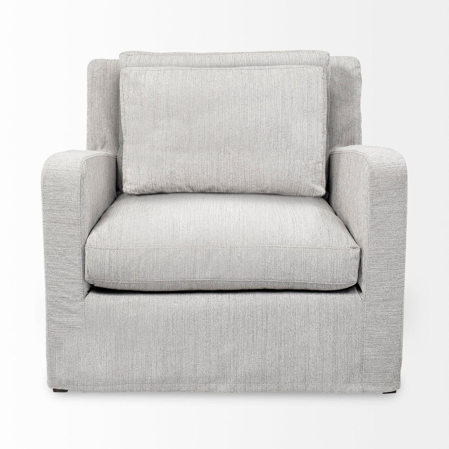 Denly III 38 X 38.25 X 34.5 Frost Gray Slipcover Upholstered Arm Chair