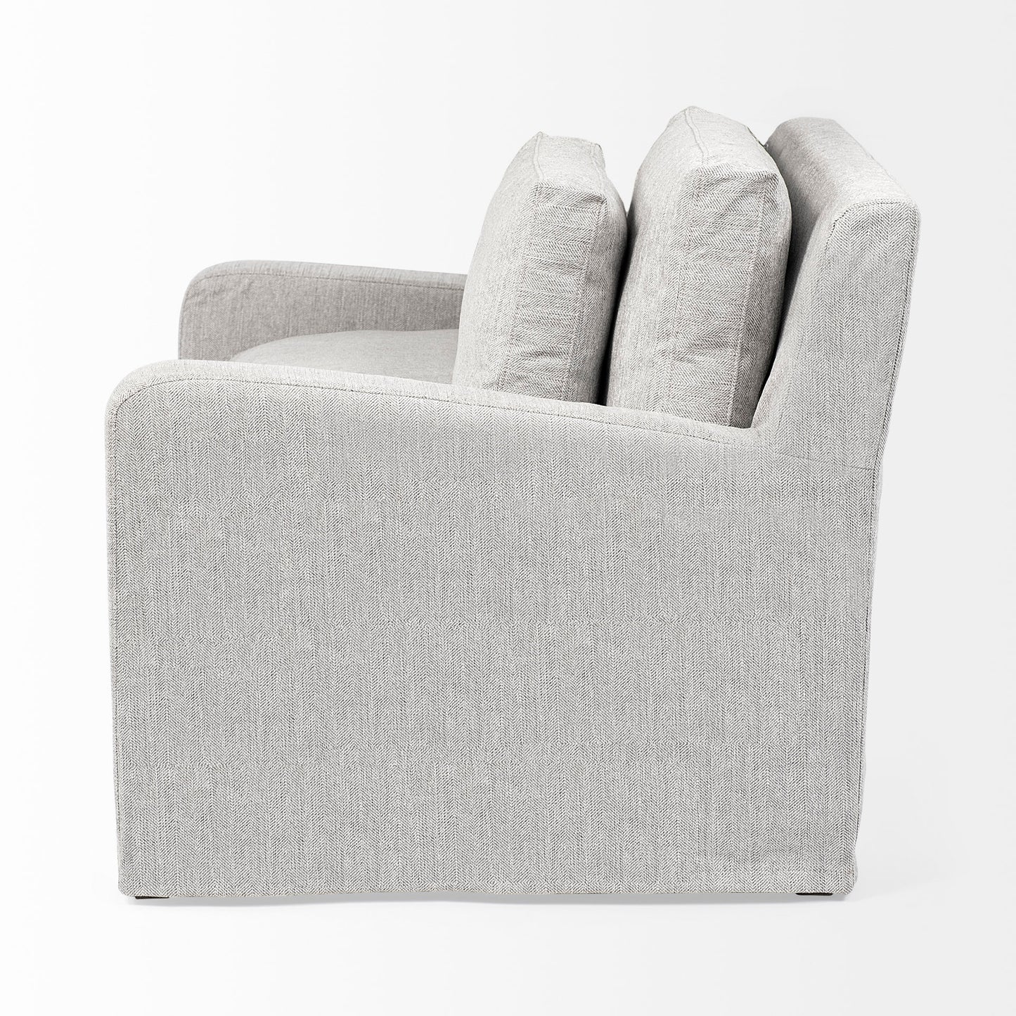 Denly III 38 X 38.25 X 34.5 Frost Gray Slipcover Upholstered Arm Chair