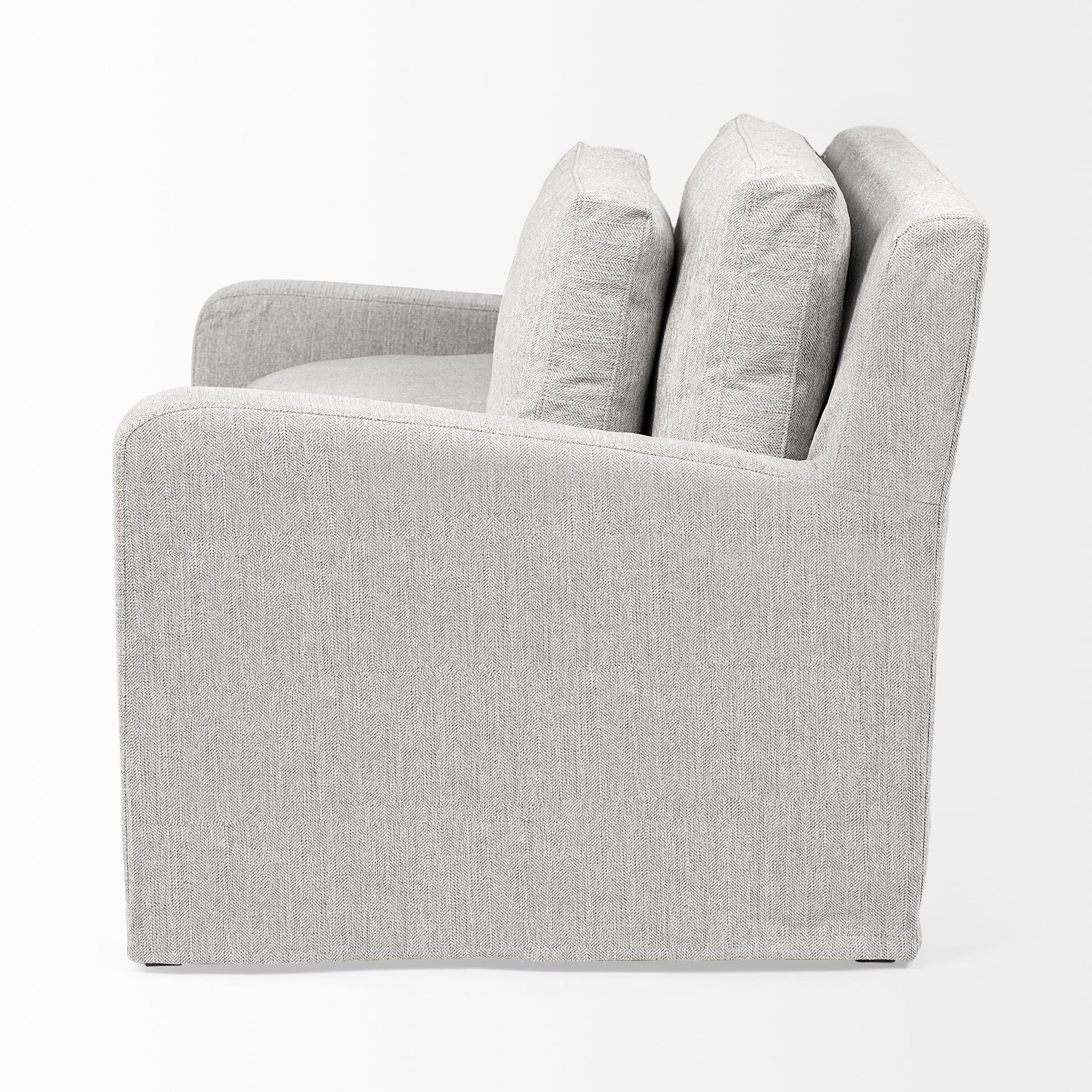 Denly III 38 X 38.25 X 34.5 Frost Gray Slipcover Upholstered Arm Chair