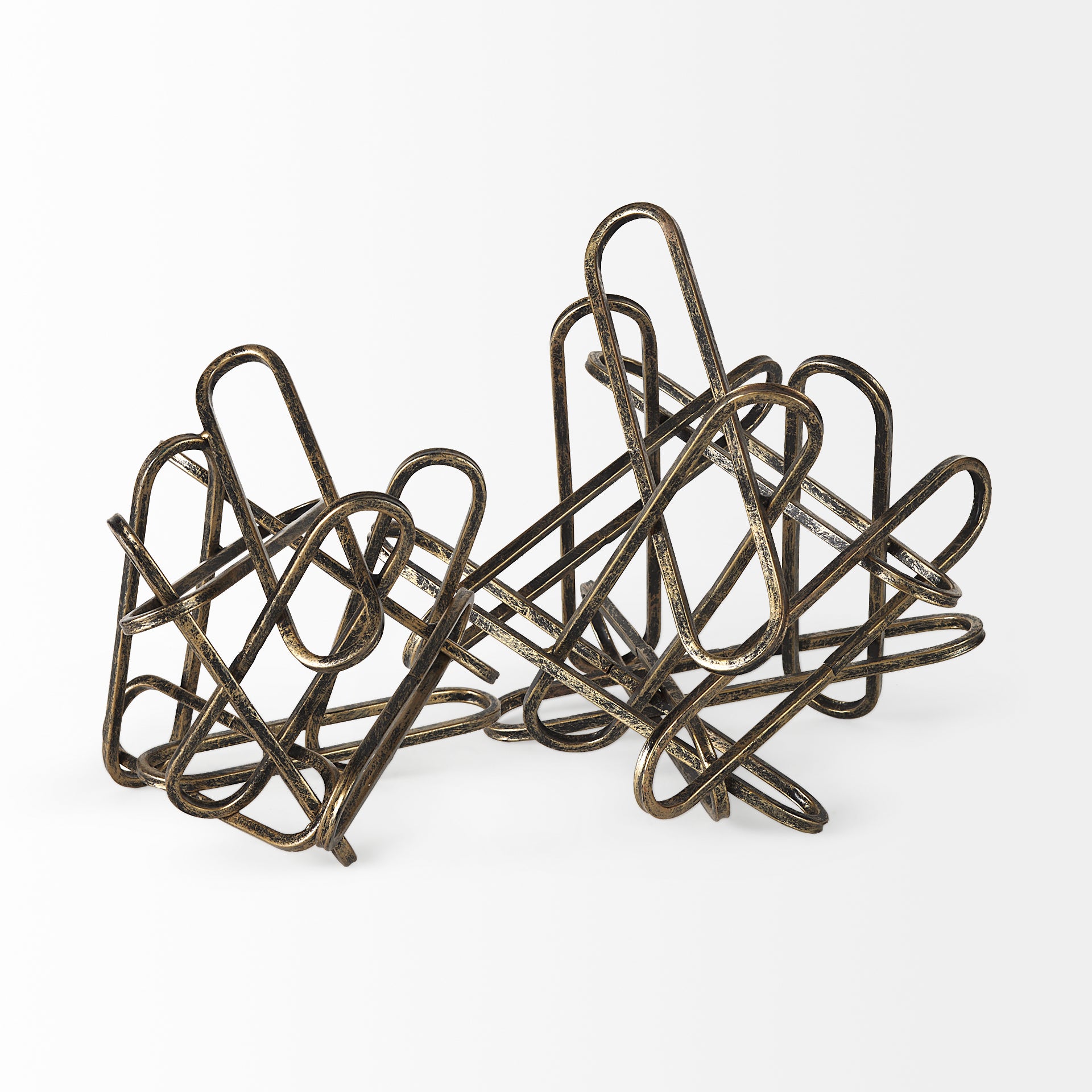 Henderson II 10L x 12W Gold Metal Paperclip Object