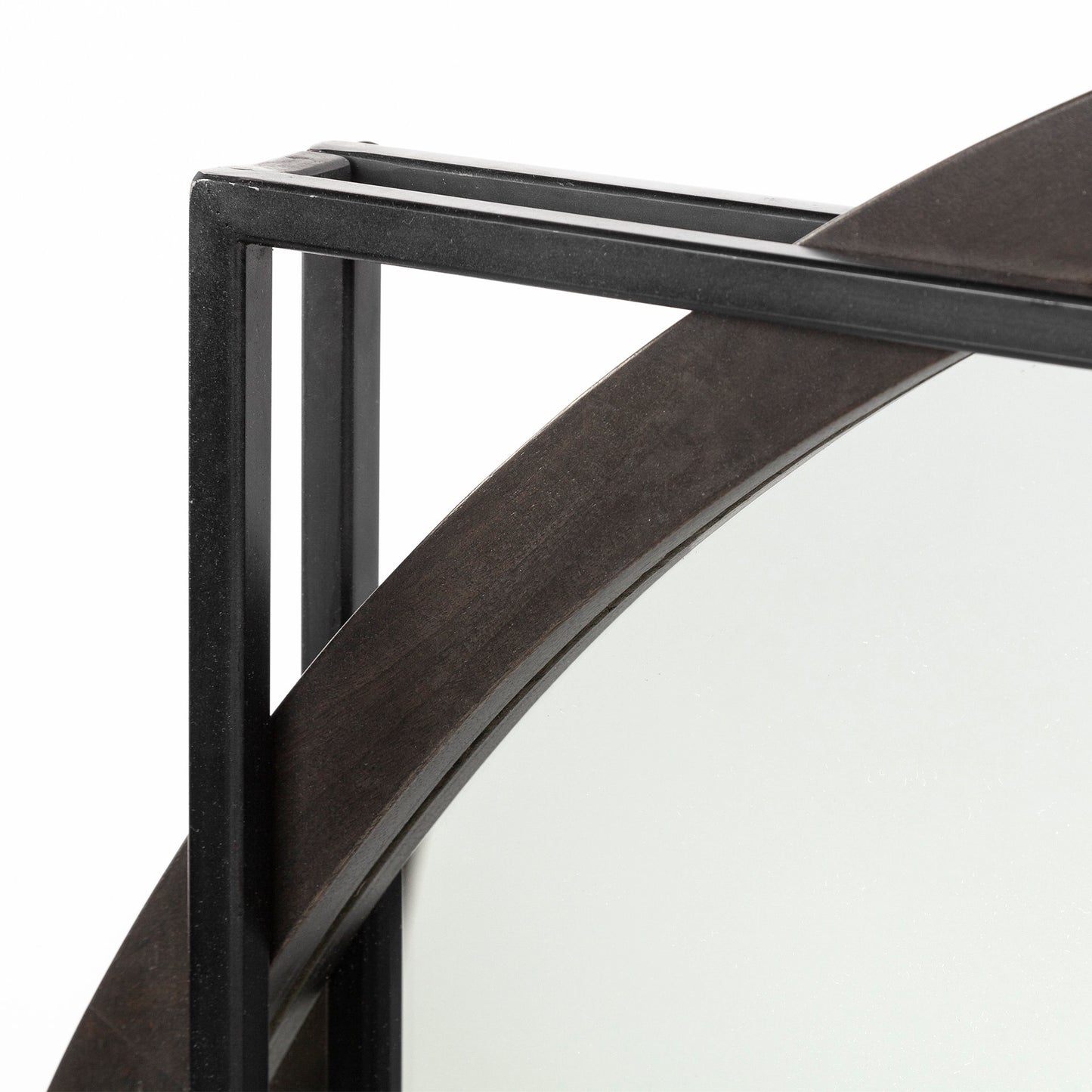 Norbert Wall Mirror Black Metal | 46"