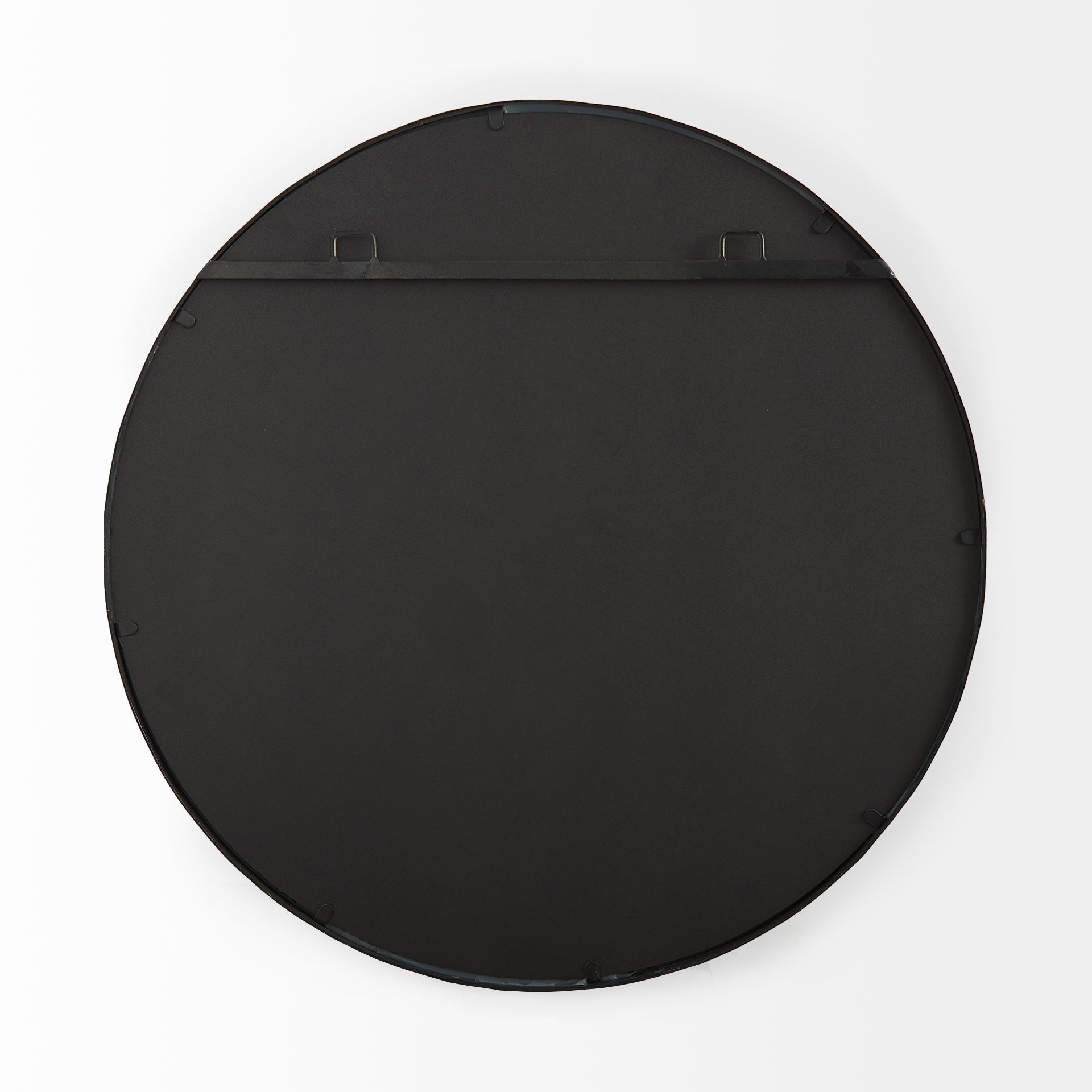 Adelaide 29.7" Gold Metal Scallop Edge Round Mirror