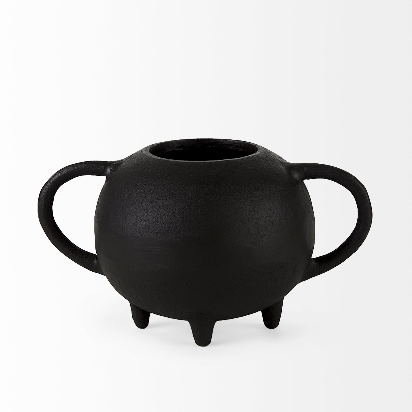 Cyrus Black Spherical Vase Decorative Object