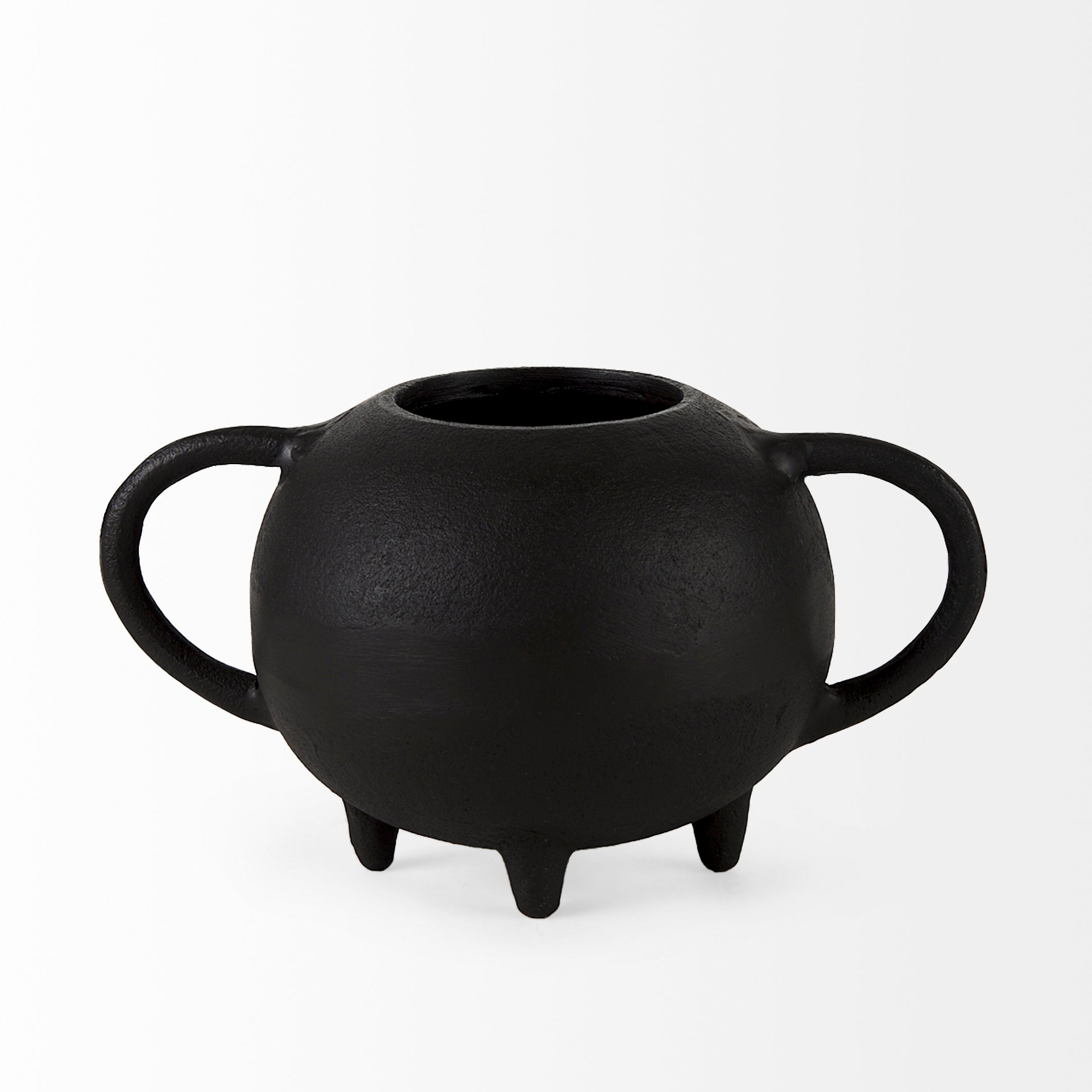 Cyrus Black Spherical Vase Decorative Object