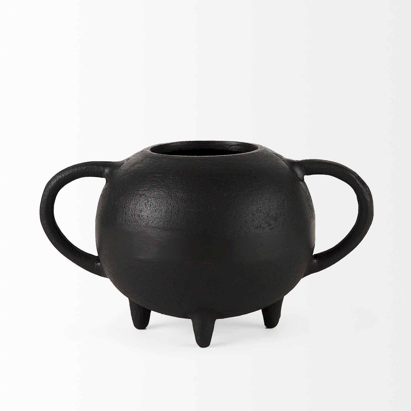 Cyrus Black Spherical Vase Decorative Object