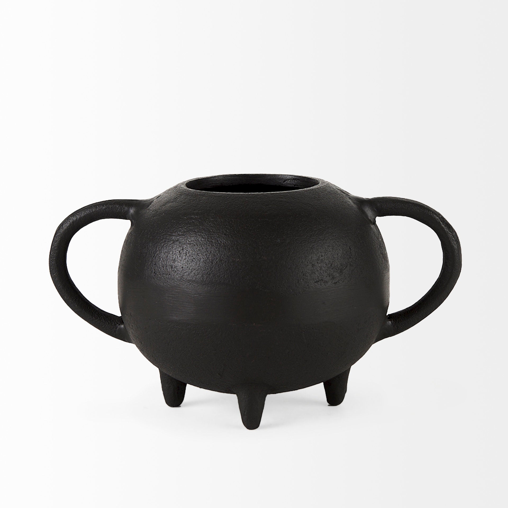 Cyrus Black Spherical Vase Decorative Object