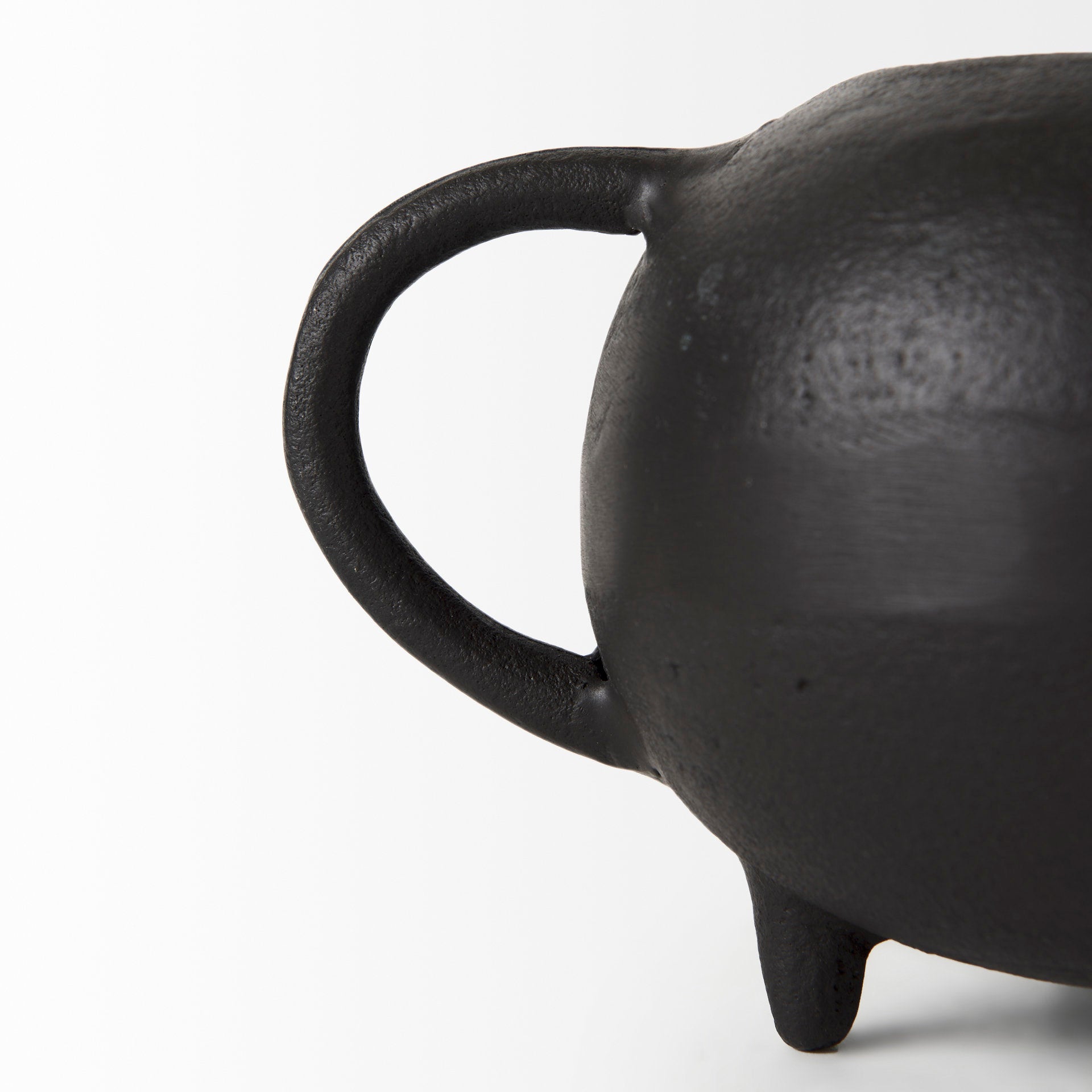 Cyrus Black Spherical Vase Decorative Object