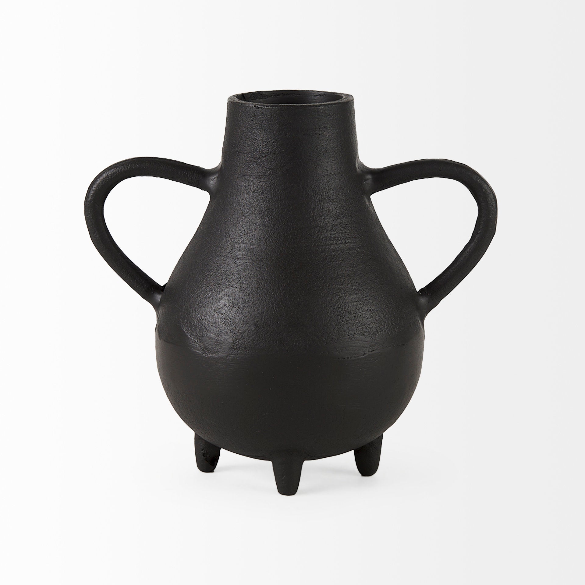 Cyrus Black Two handled Vase Decorative Object