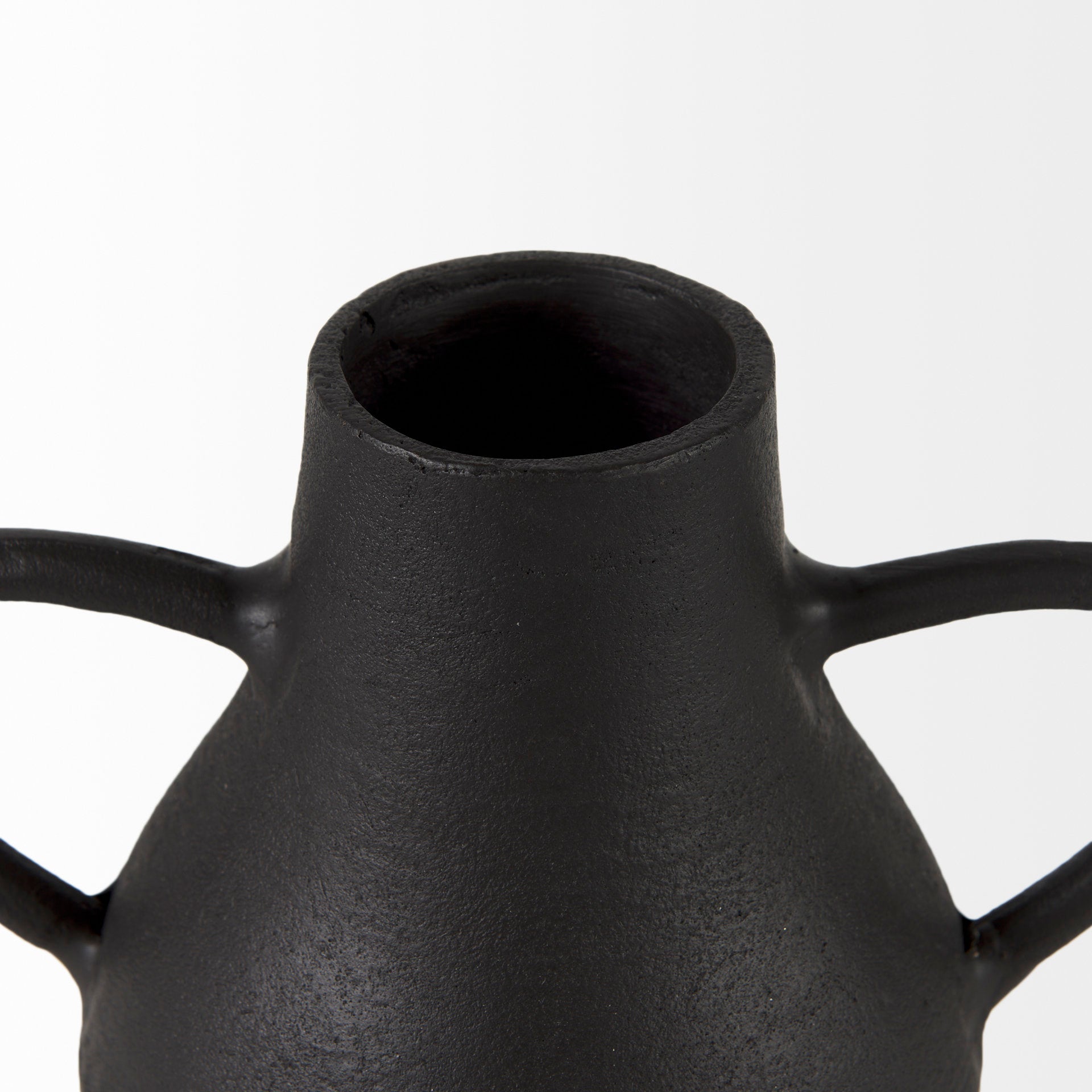 Cyrus Black Two handled Vase Decorative Object