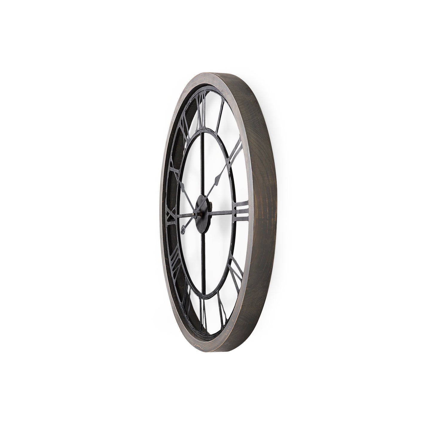 Mething Gray 25" Medium Farmhouse Wall Clock