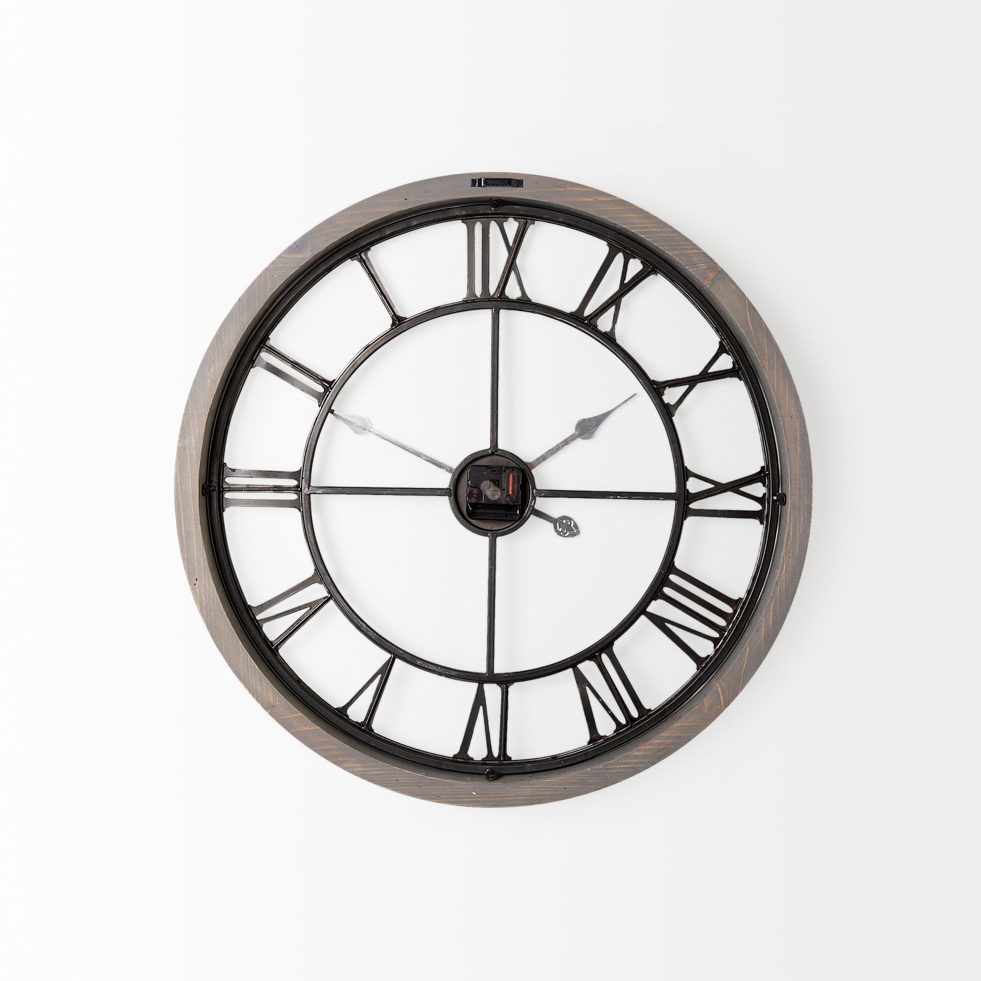 Mething Gray 25" Medium Farmhouse Wall Clock