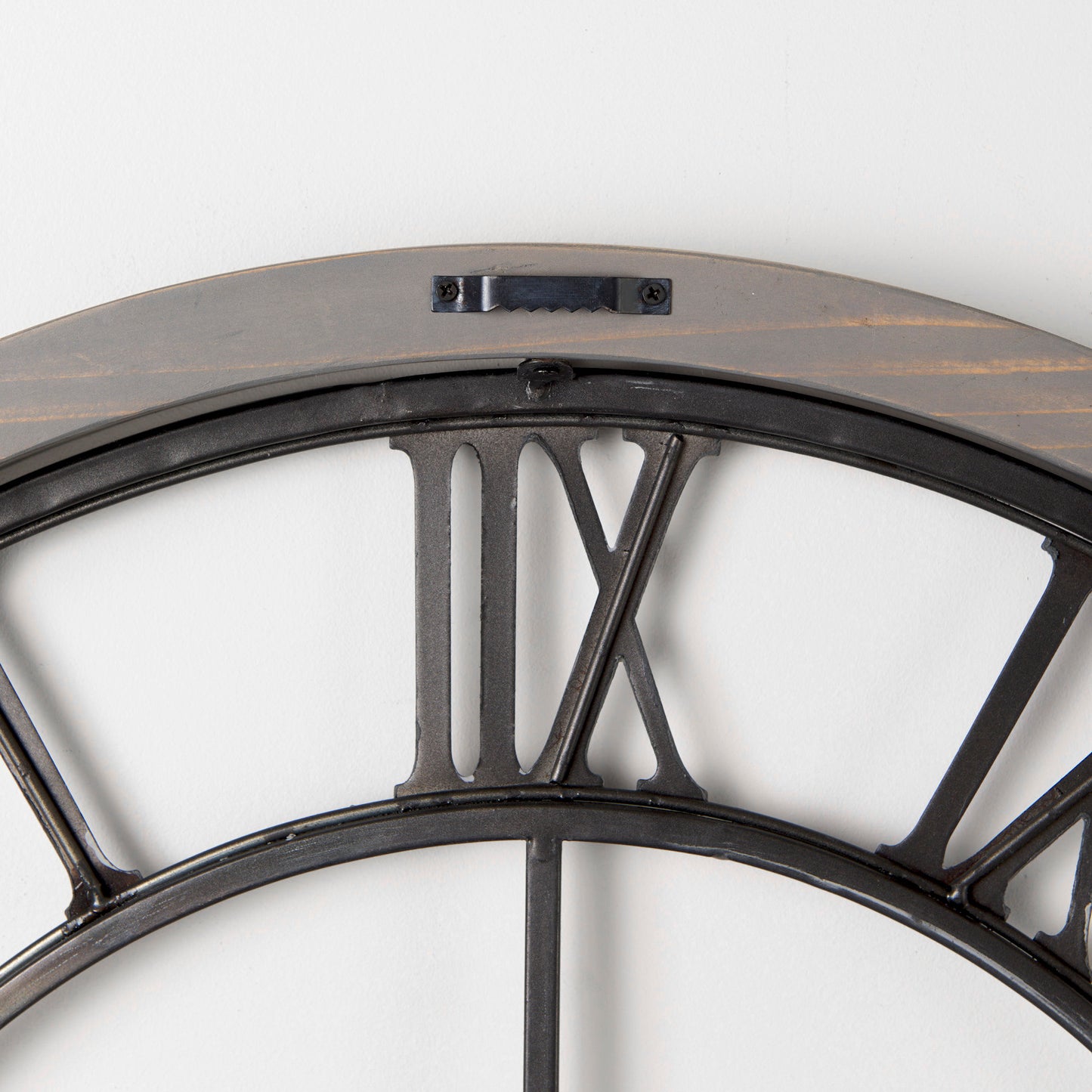 Mething Gray 25" Medium Farmhouse Wall Clock