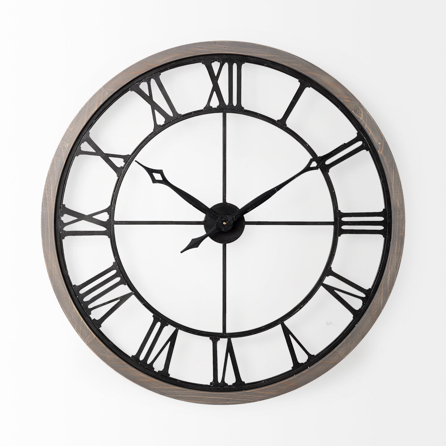 Mething Gray 31.5" Large Farmhouse Wall Clock