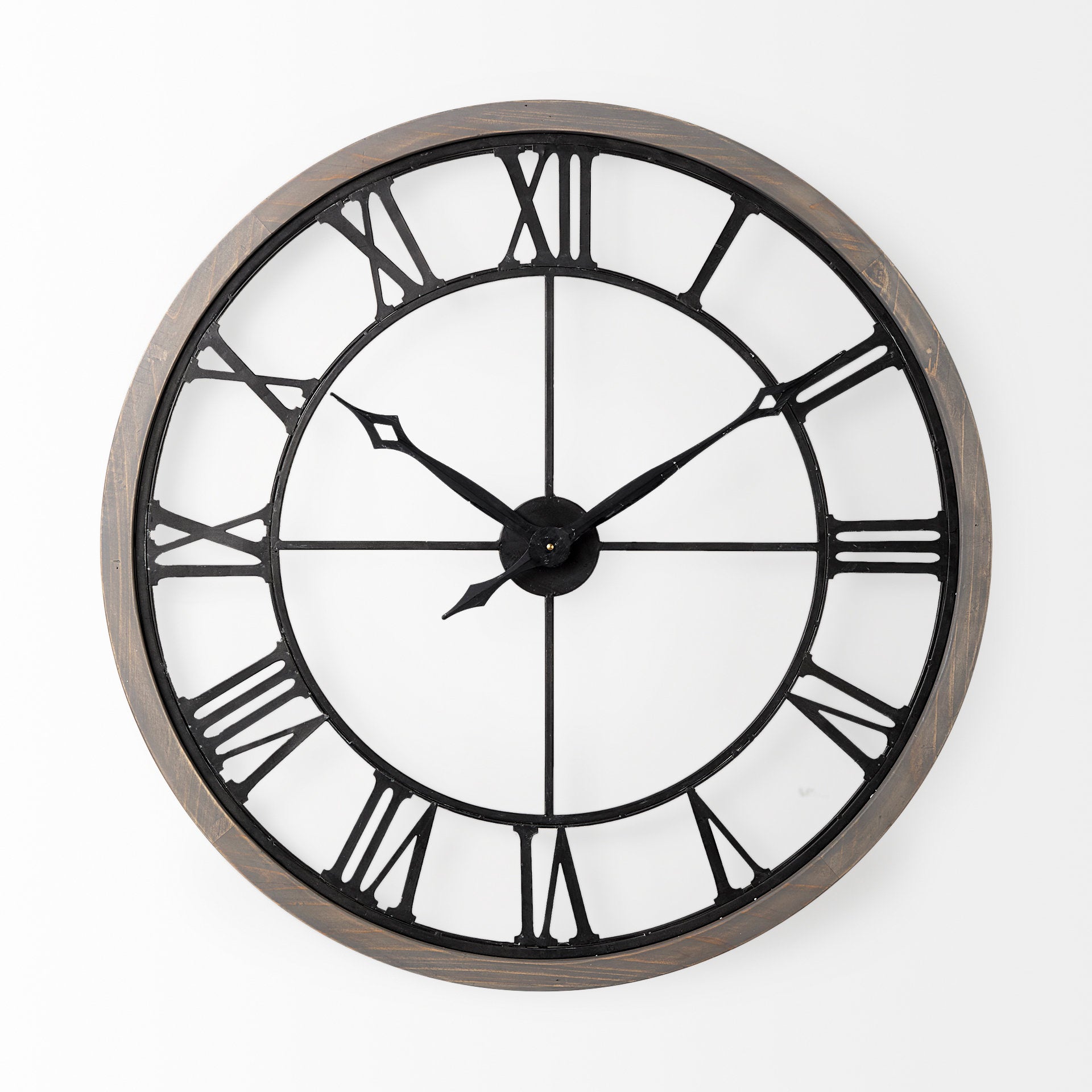 Mething Gray 31.5" Large Farmhouse Wall Clock