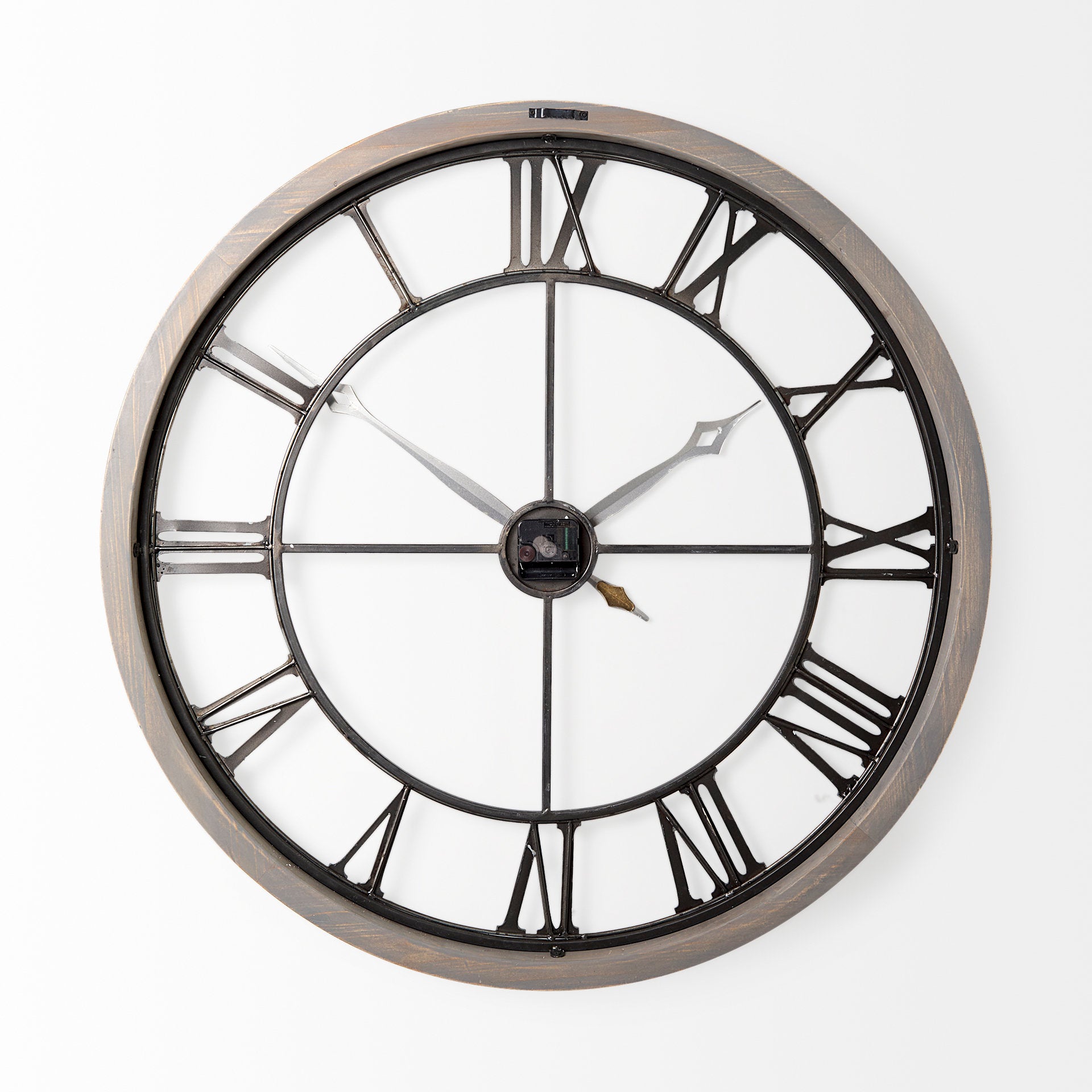Mething Gray 31.5" Large Farmhouse Wall Clock