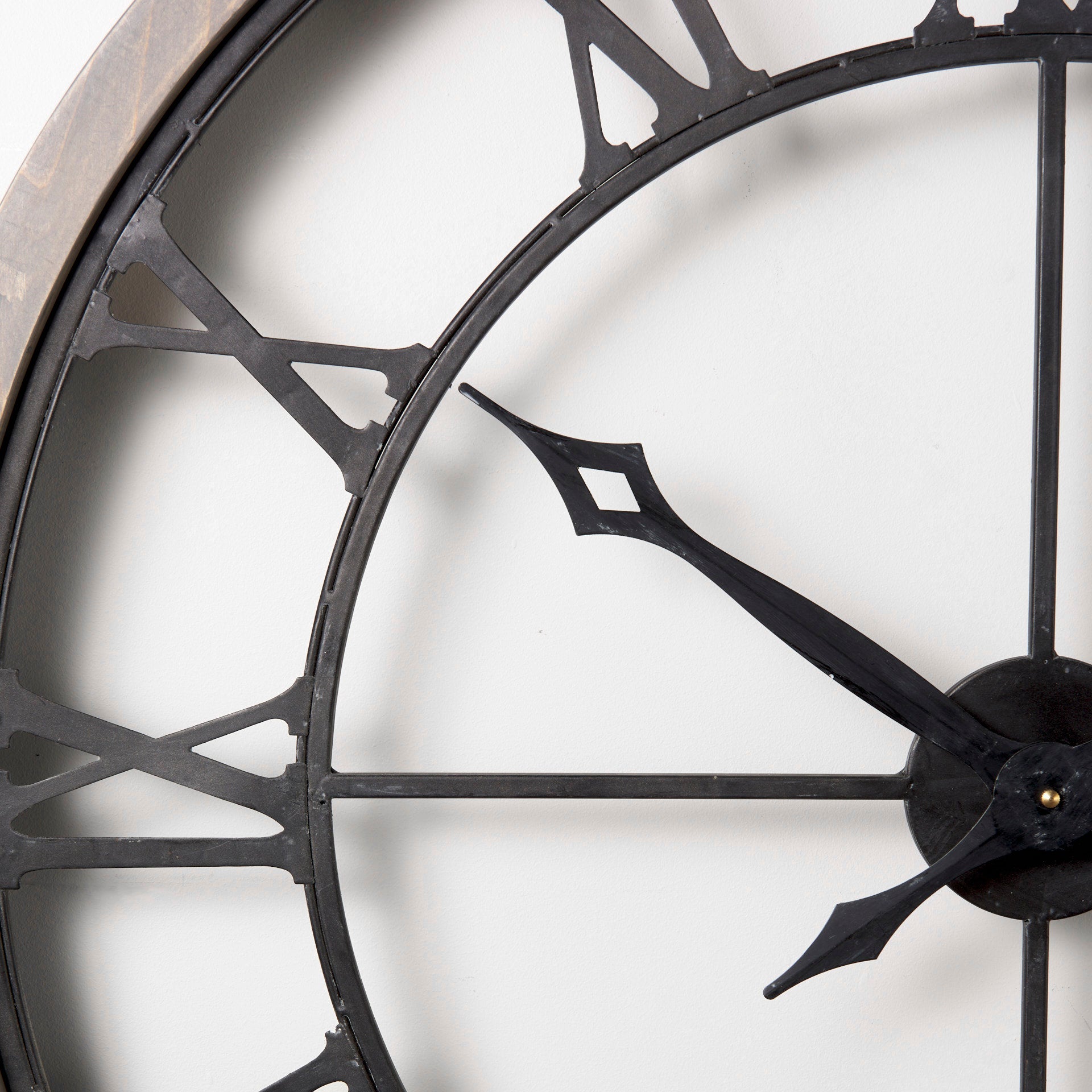 Mething Gray 31.5" Large Farmhouse Wall Clock