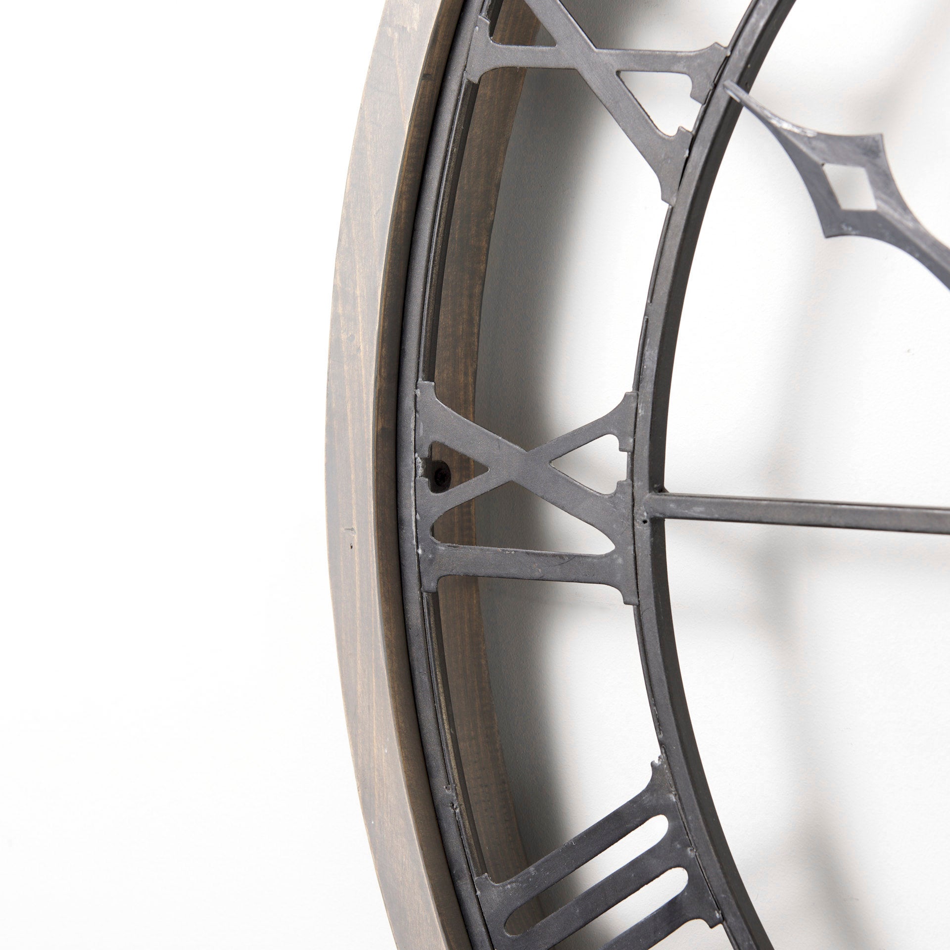 Mething Gray 31.5" Large Farmhouse Wall Clock