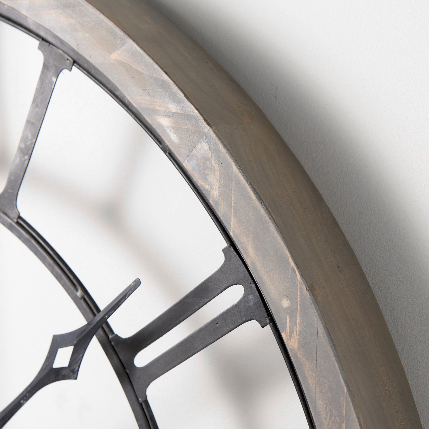 Mething Gray 31.5" Large Farmhouse Wall Clock