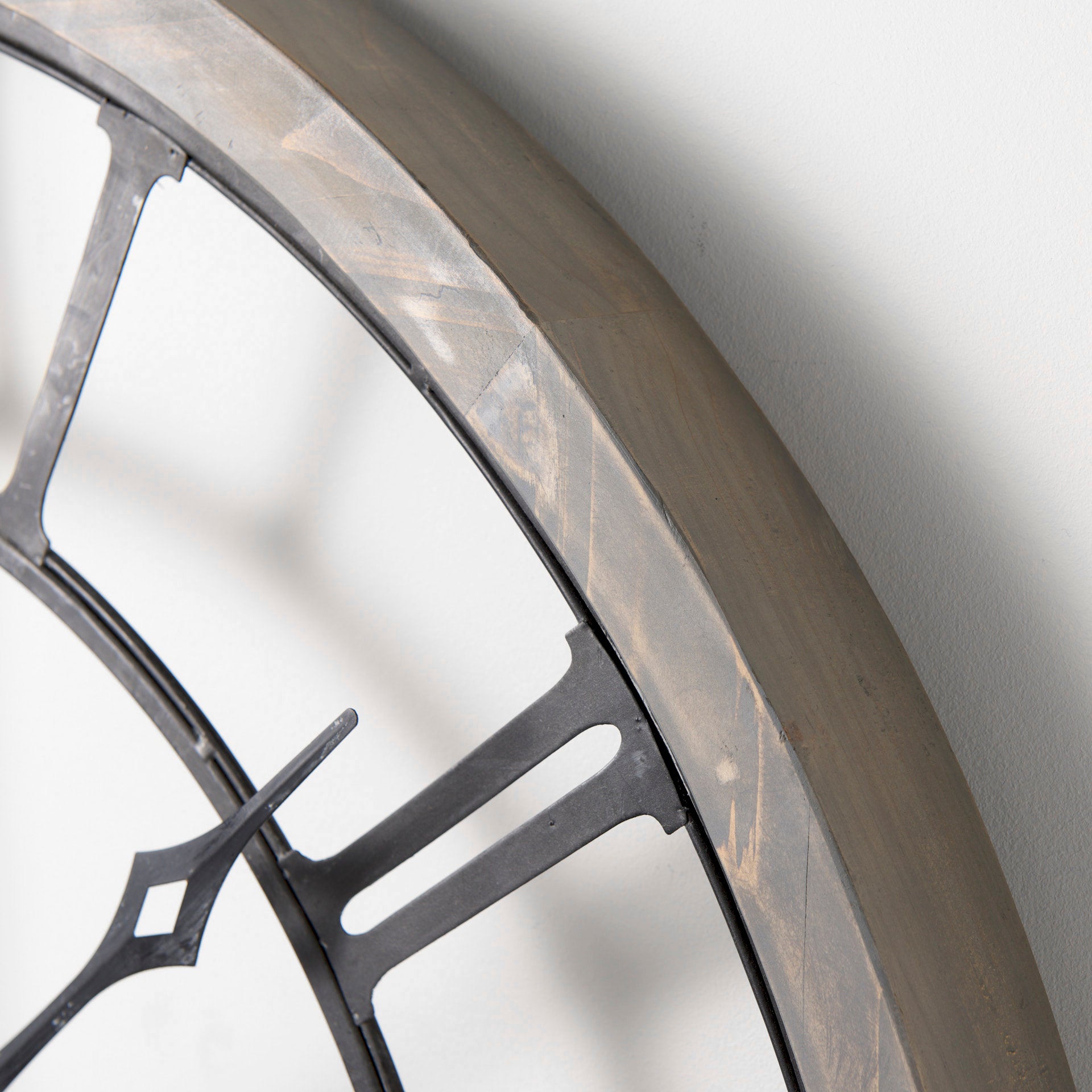 Mething Gray 31.5" Large Farmhouse Wall Clock