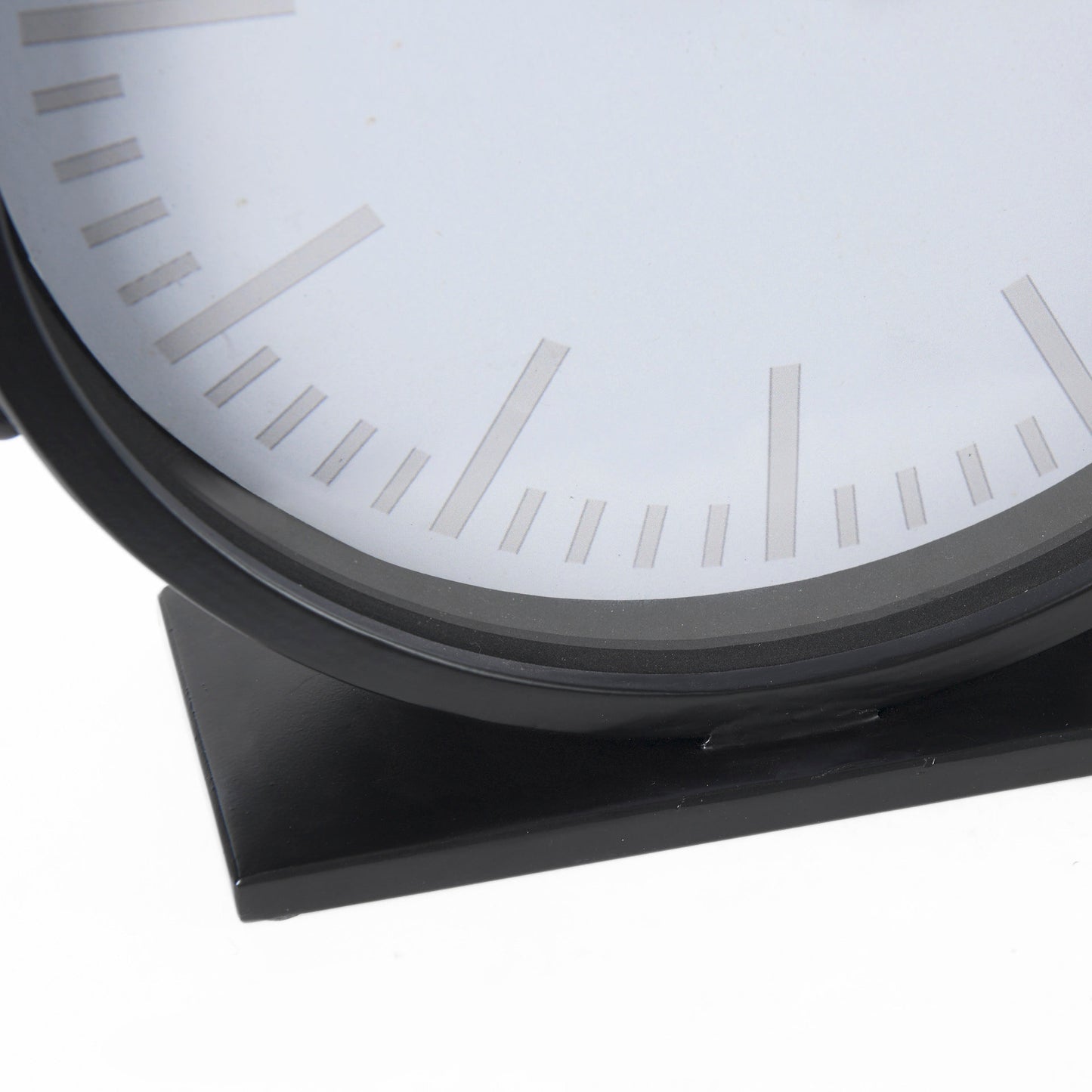 Marian 11.0L x 3.1W x 11.0H Black Studded Round Table Clock