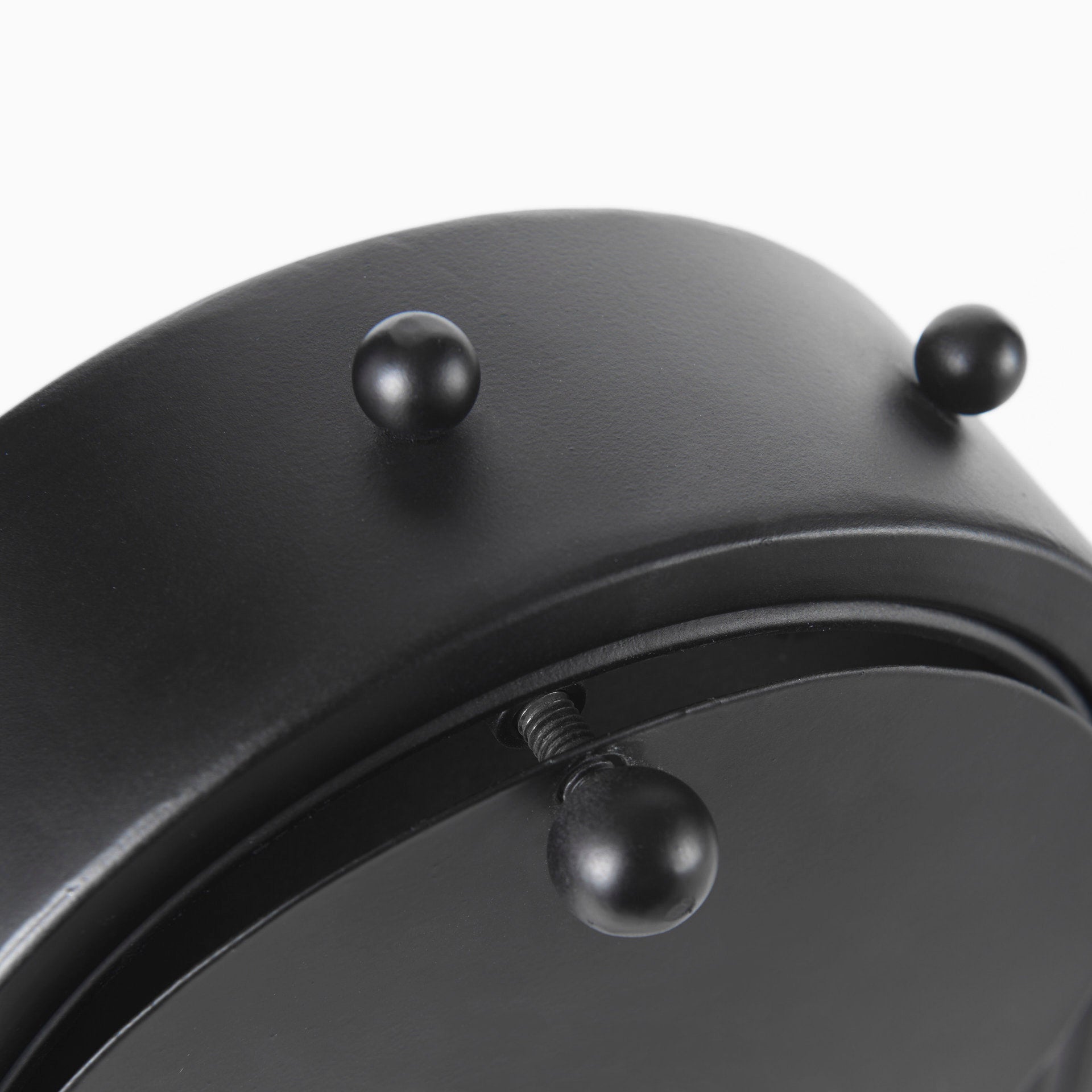 Marian 7.5L x 5.7W x 13.0H Black Studded  Table Clock