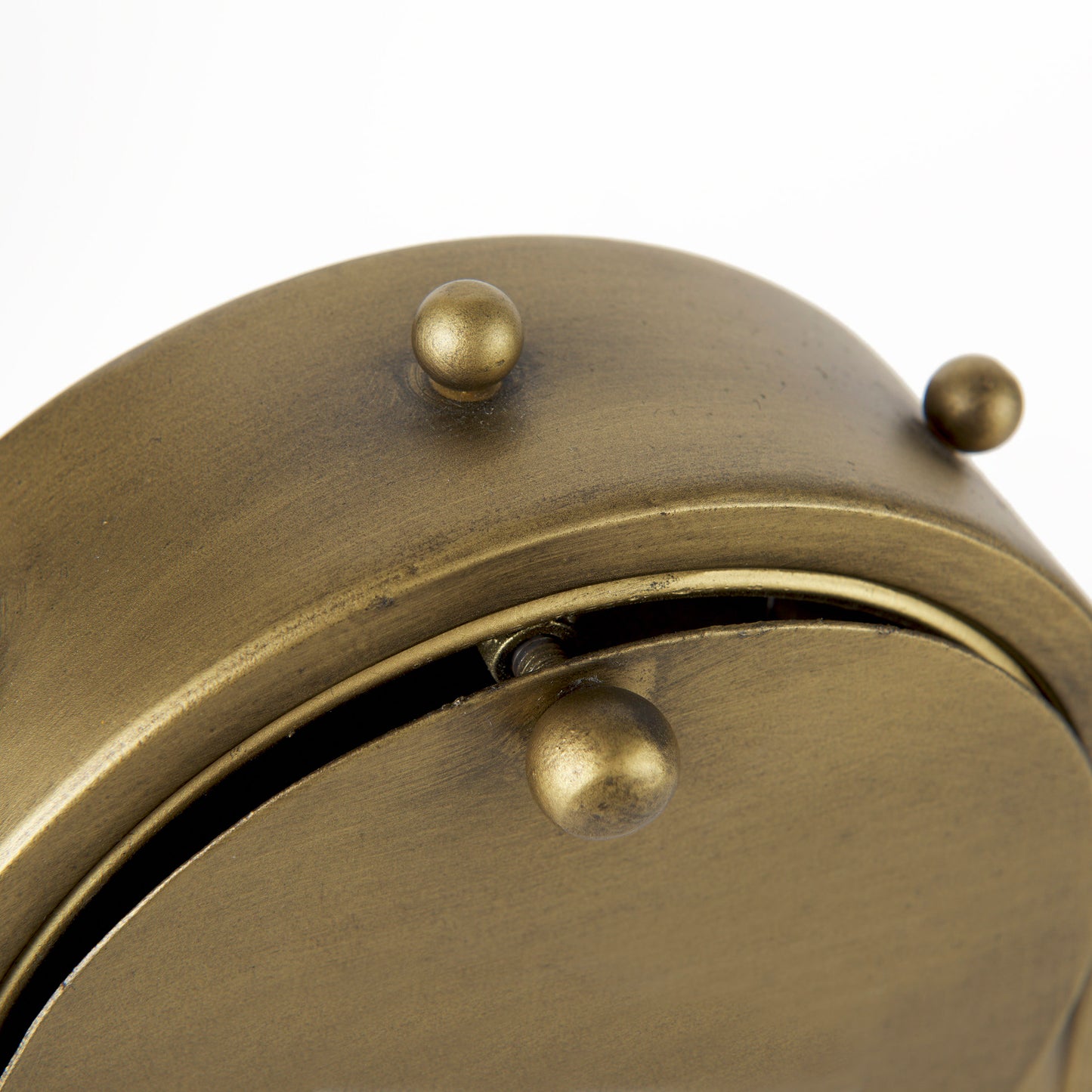 Marian 7.5L x 5.7W x 13.0H Gold Studded Table Clock