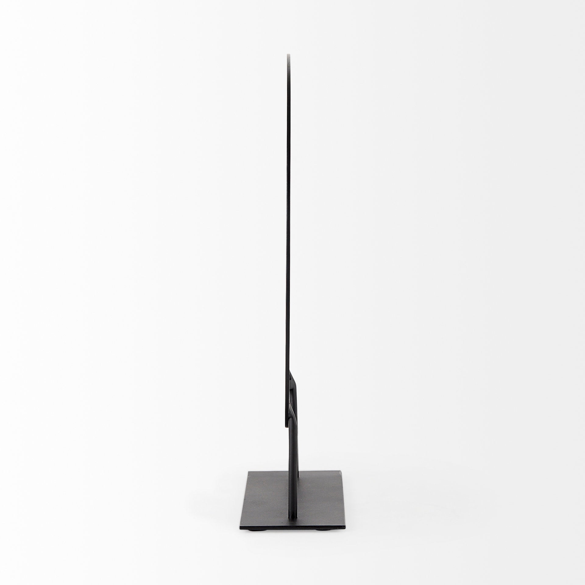Micra 11.0L x 3.0W x 13.4H Matte Black Metal Decorative Object on a Stand