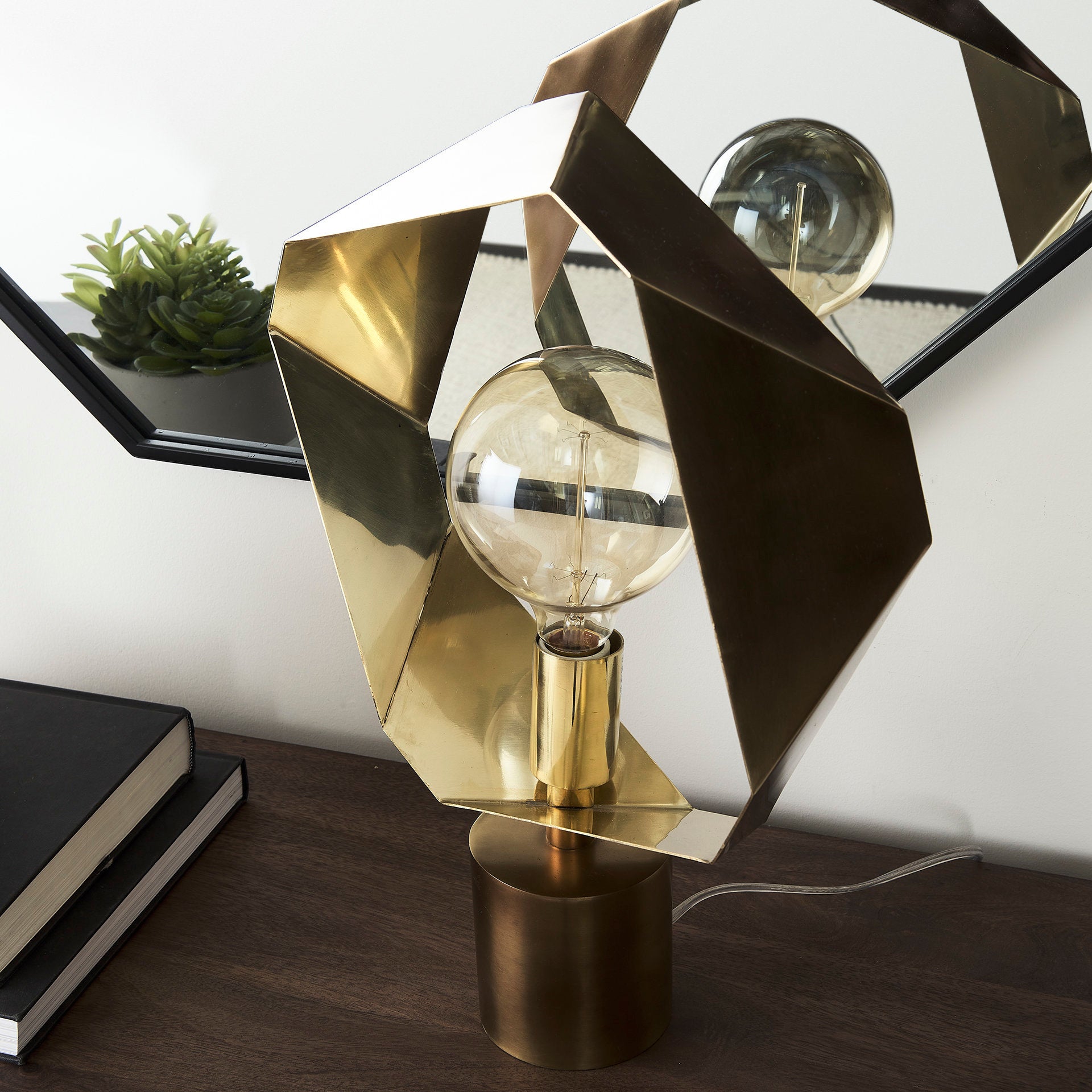 Shamir Table Lamp Gold Metal - table-lamps