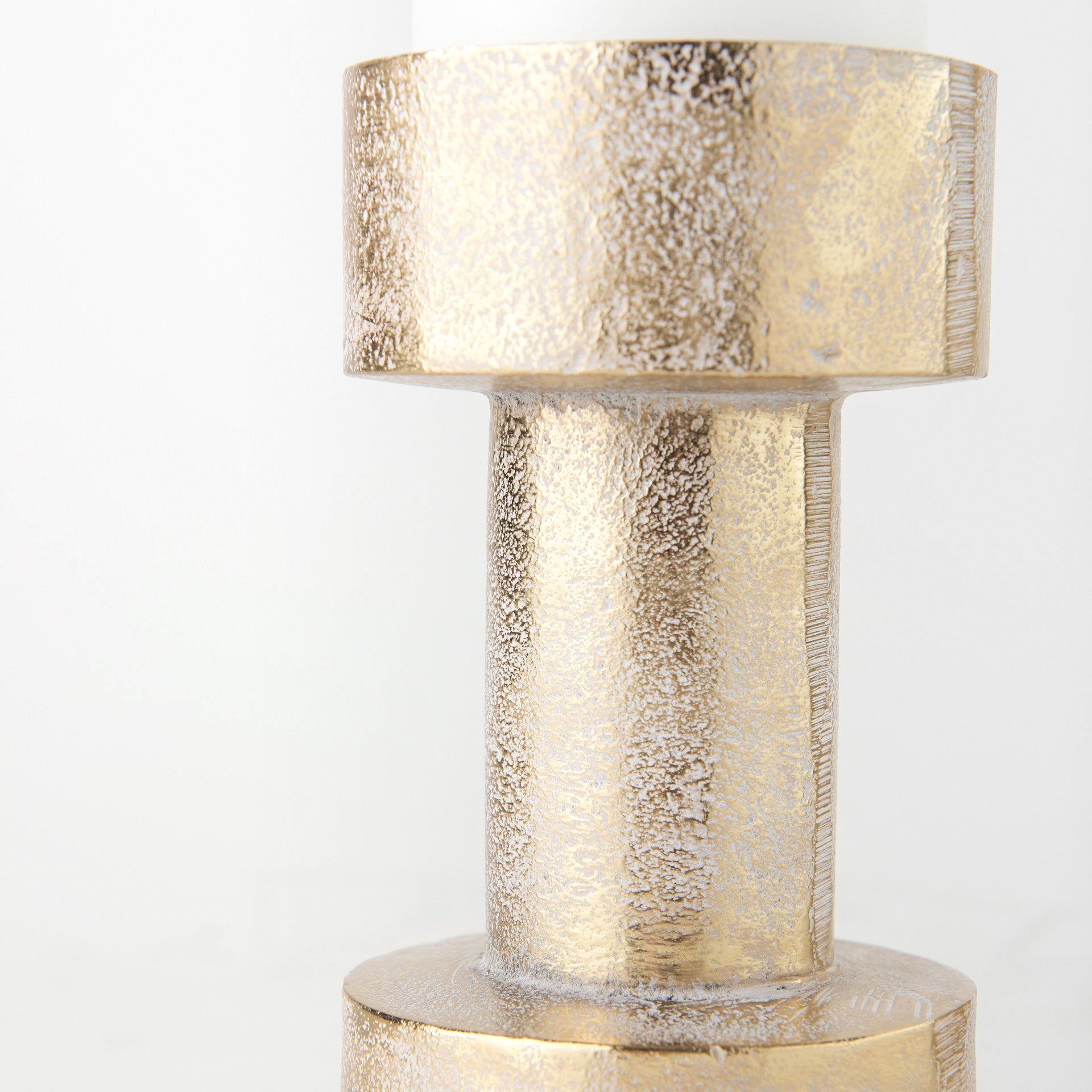 Bolton 3.9L x 3.9W x 10.6H Gold Metal Table Candle Holders