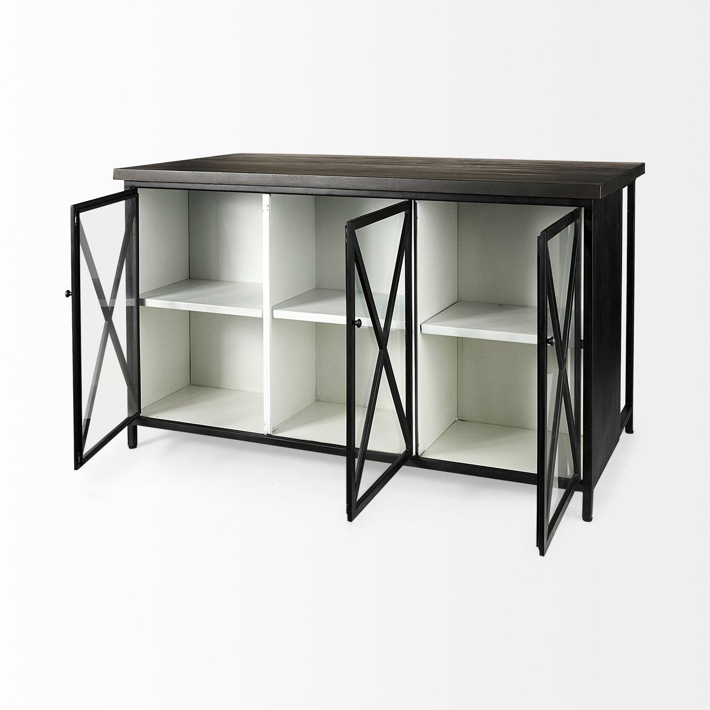 Dimitra Kitchen Island Black Metal - kitchen-islands