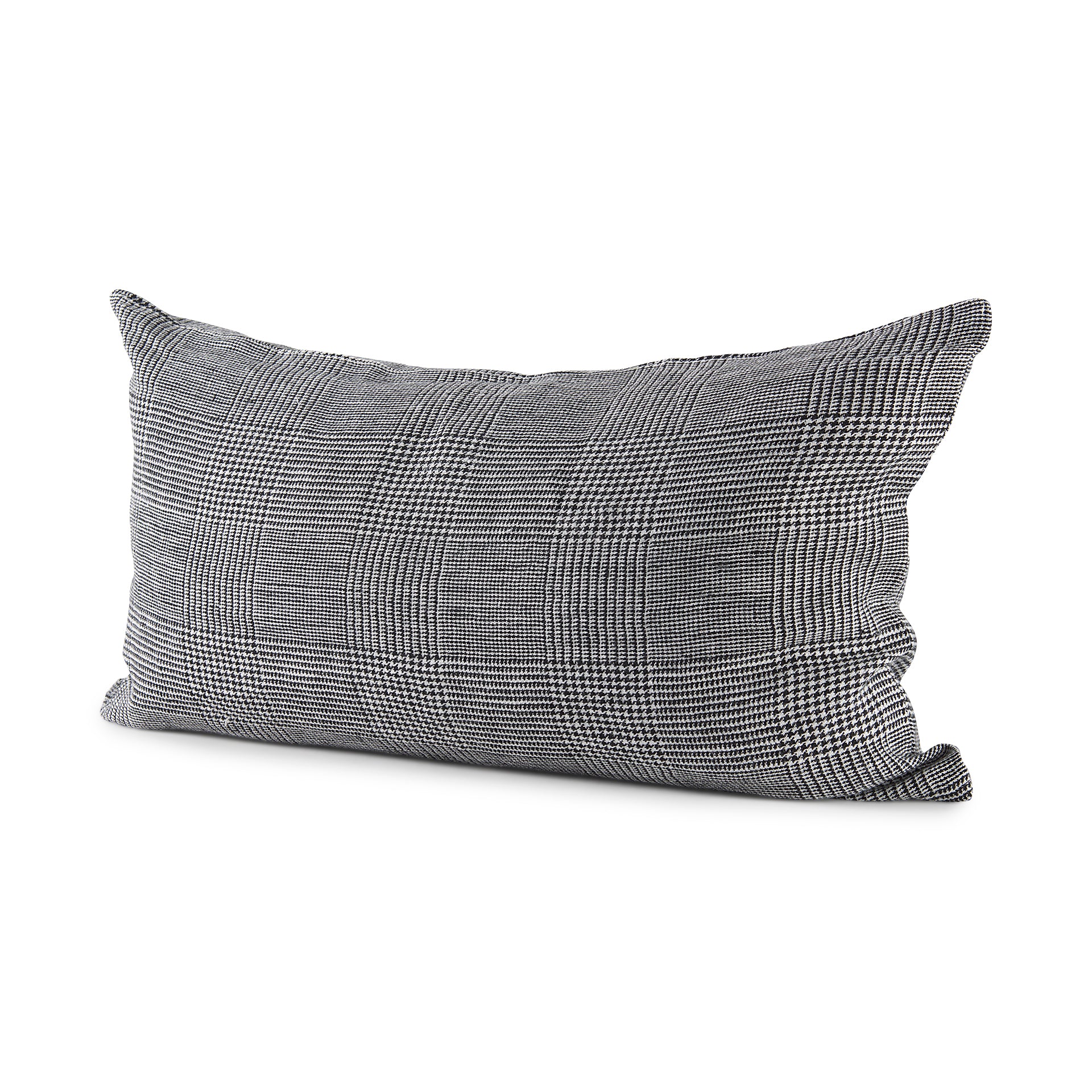 Ramone 14x26 White and Black Fabric Pillow Cover