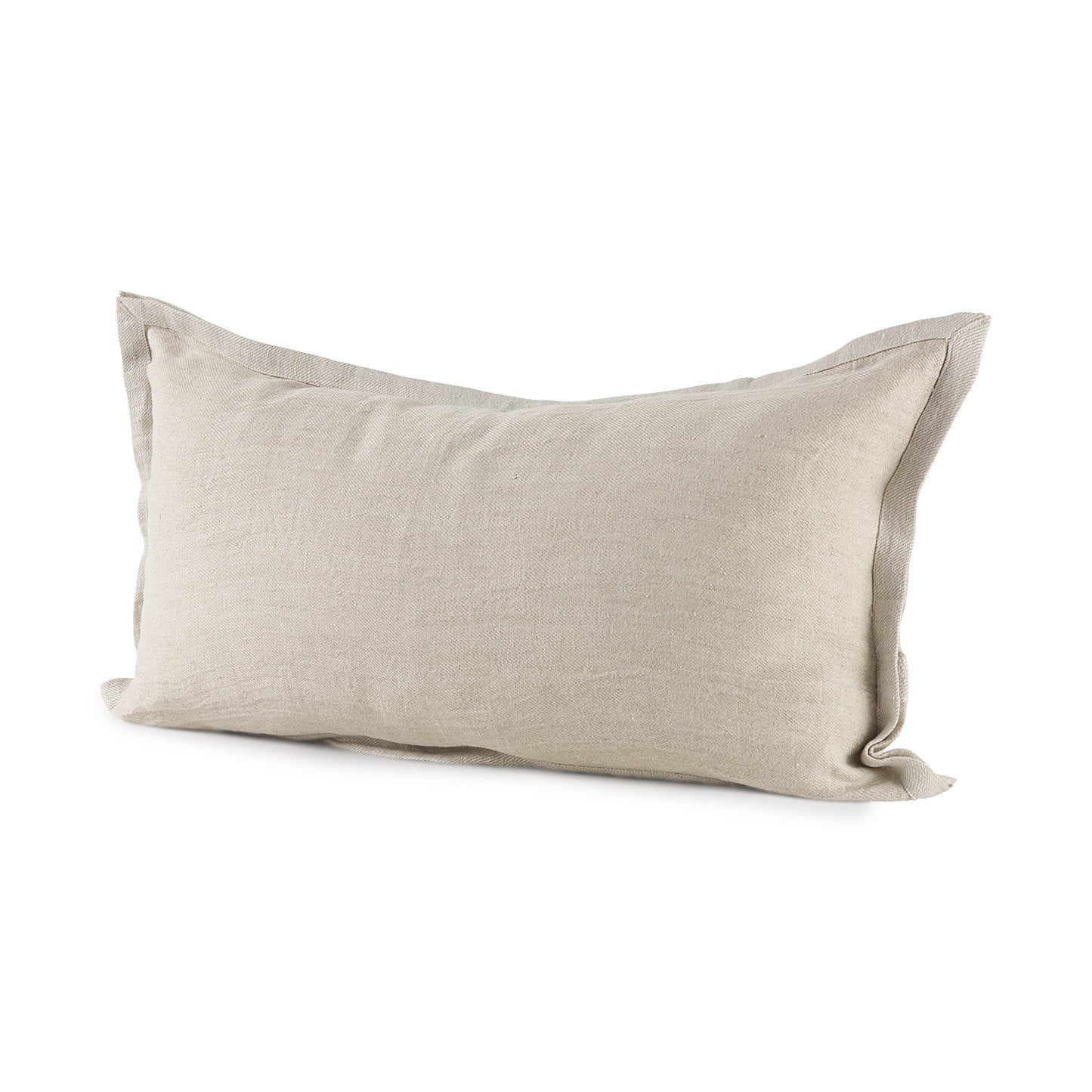 Mae 14x26 Beige Fabric Decorative Pillow Cover