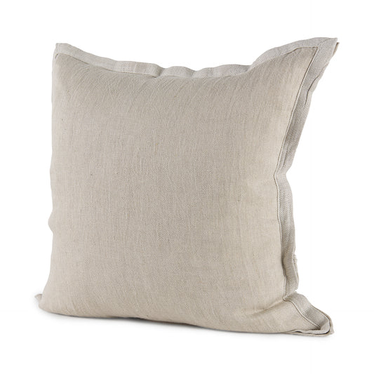 Mae 20L x 20W Beige Fabric Pillow Cover