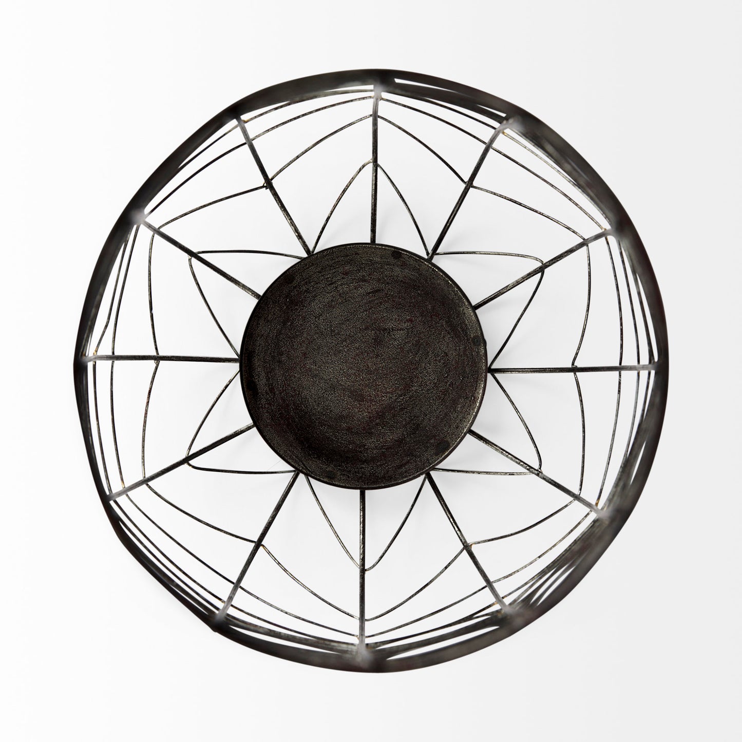 Petiole II Large Gold Toned Metal Table Candle Holder
